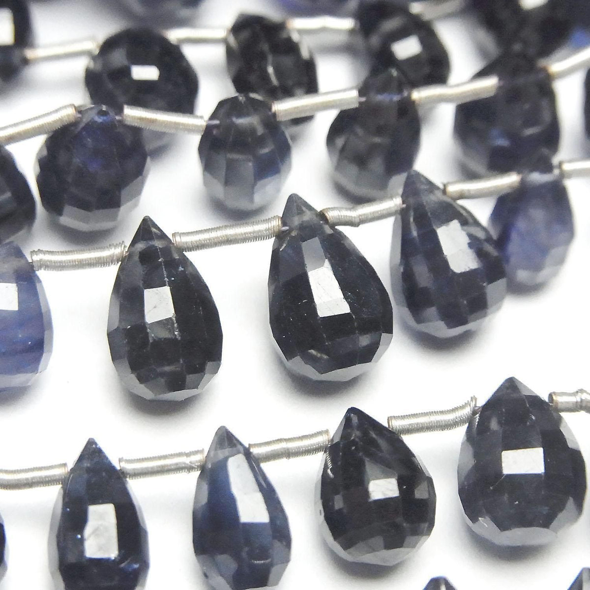 High Quality Sapphire AAA- Faceted Drop half or 1strand beads (aprx.7inch/18cm)