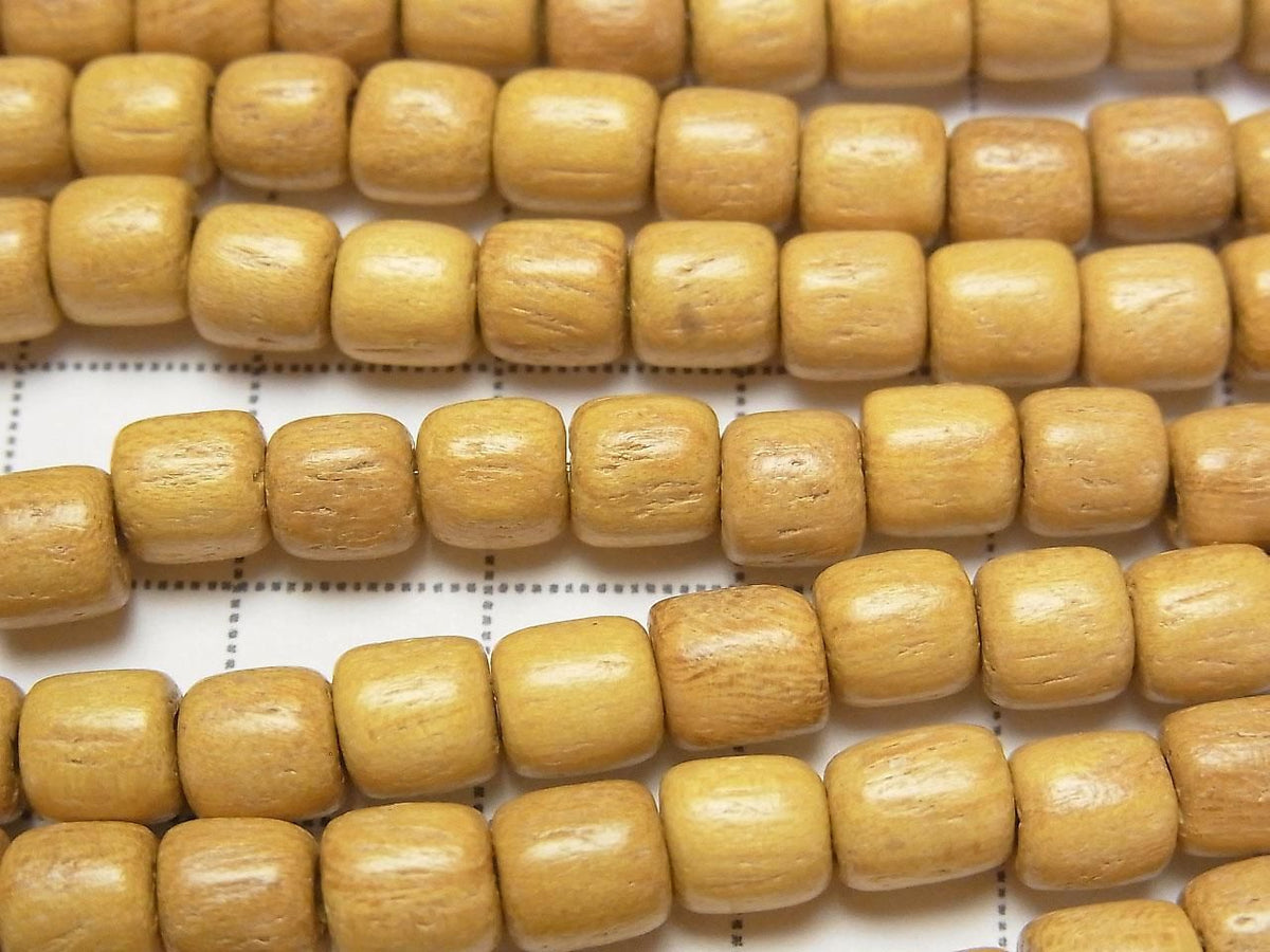 Wood Beads (Yellow) Rondelle (Heishi) 7x7x5mm 1strand beads (approx. 15inch/38cm)
