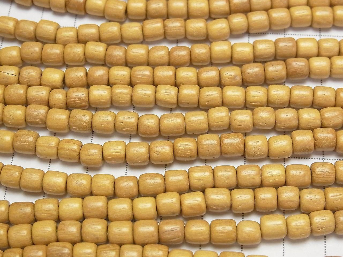 Wood Beads (Yellow) Rondelle (Heishi) 7x7x5mm 1strand beads (approx. 15inch/38cm)