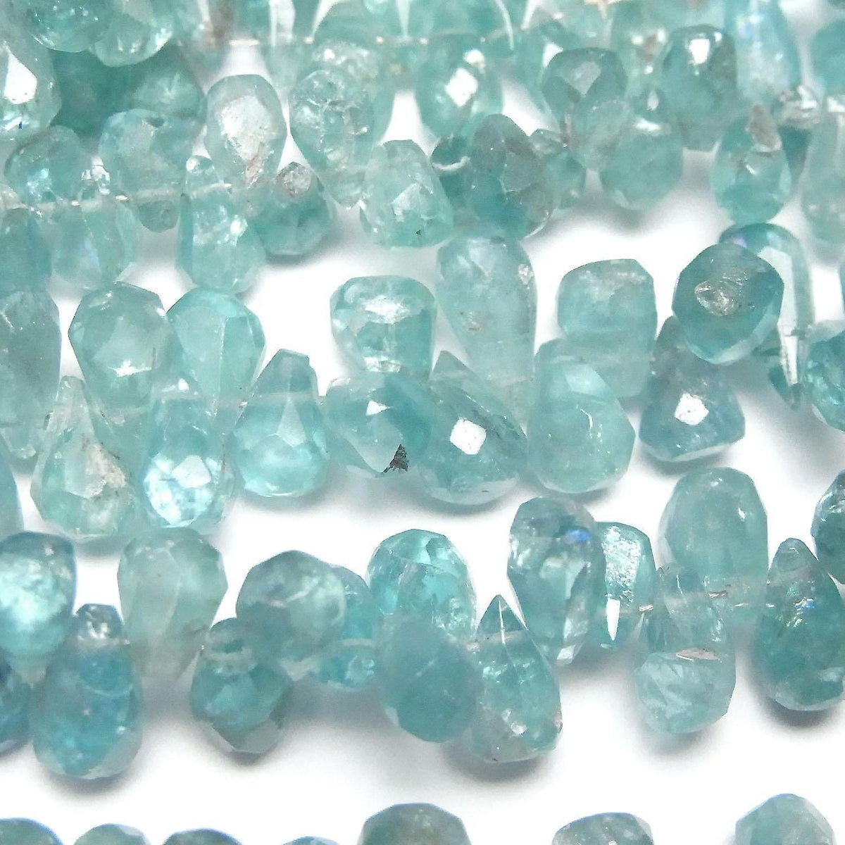Apatite AA Drop Faceted Briolette 1strand beads (aprx.15inch/38cm)
