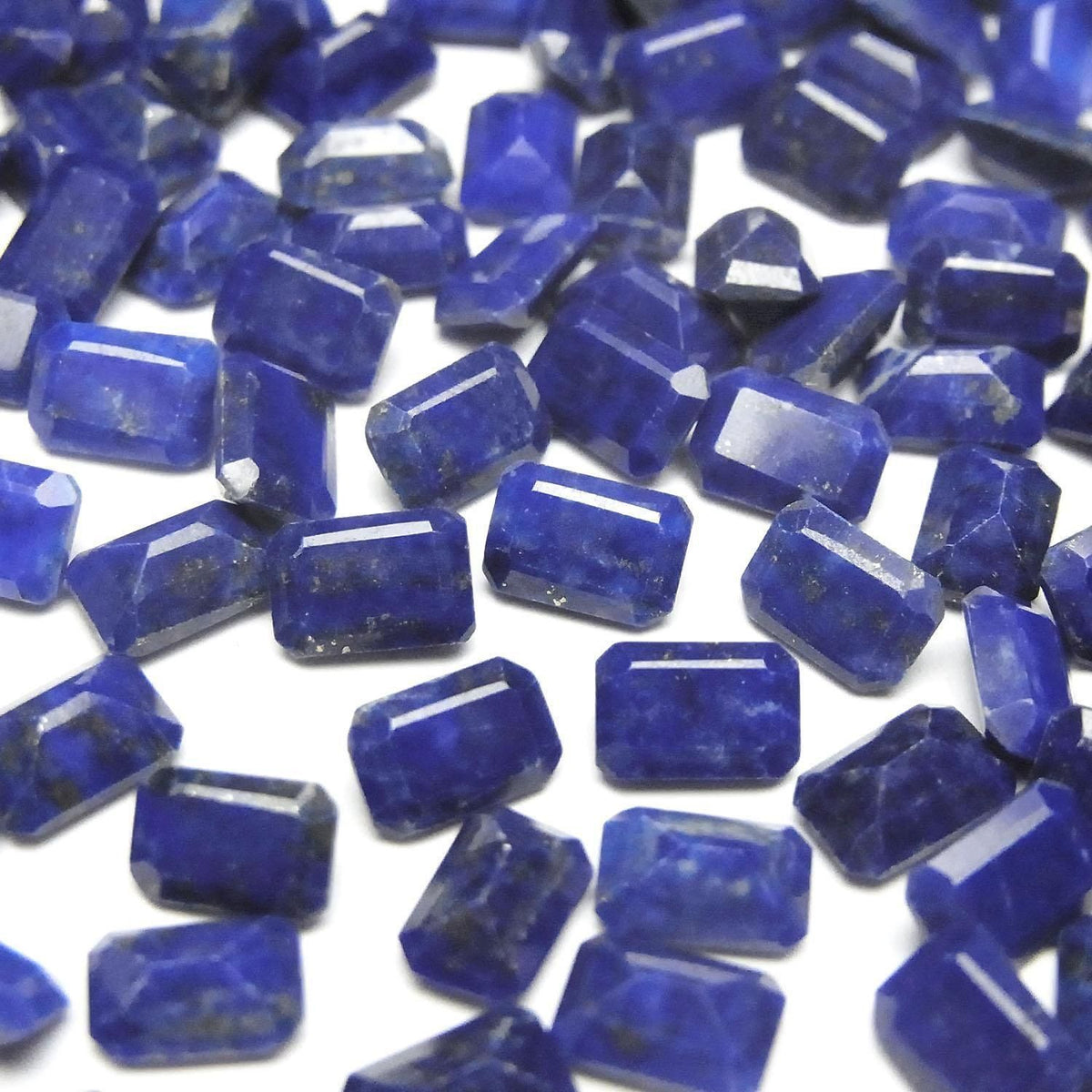 Lapislazuli AA++ Loose Stone Rectangle Faceted 6x4mm 10pcs