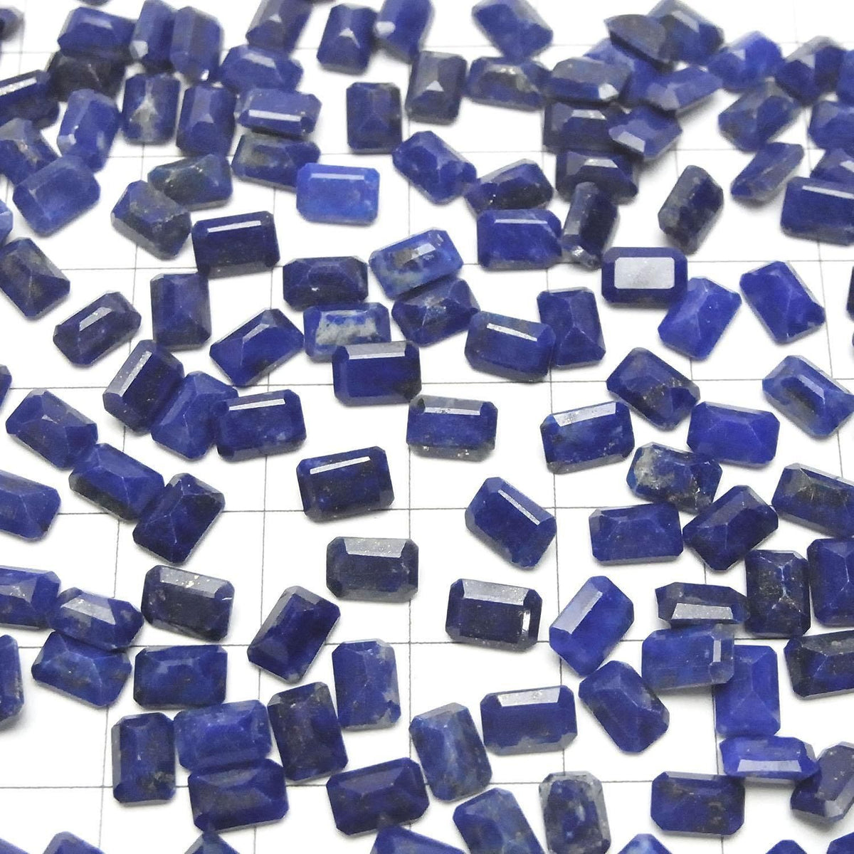Lapislazuli AA++ Loose Stone Rectangle Faceted 6x4mm 10pcs