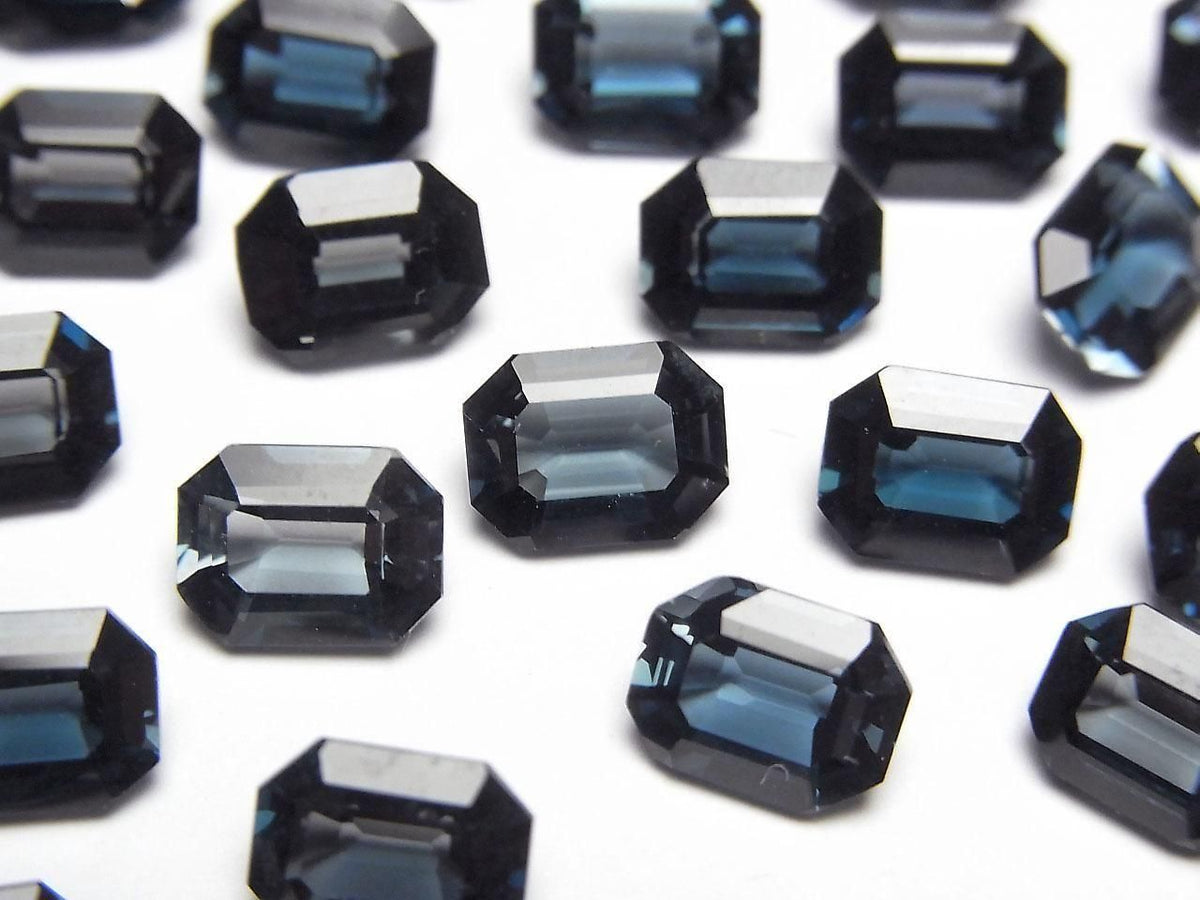 High Quality London Blue Topaz AAA Loose Stone Rectangle Faceted 8x6mm 1pc