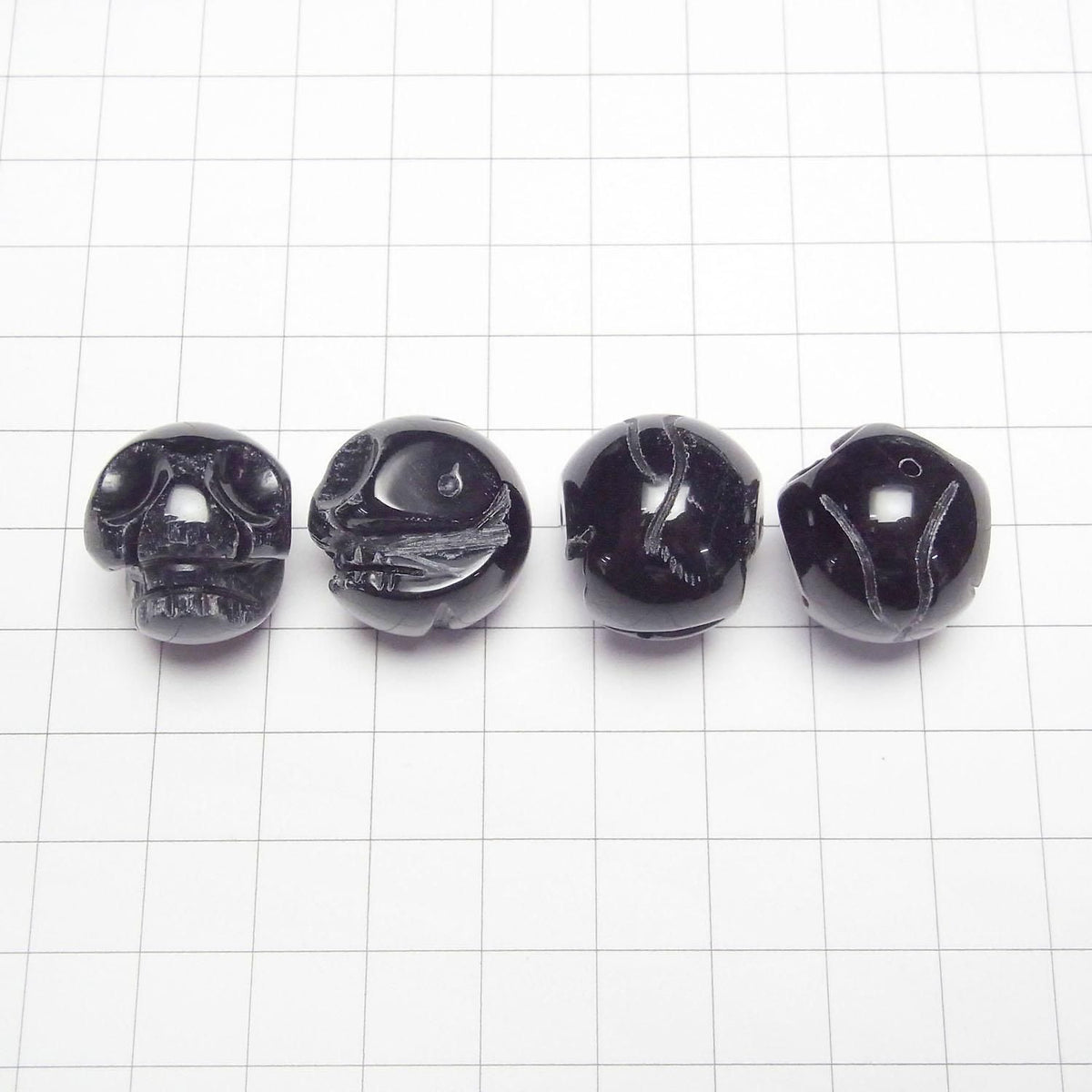 Blue Tiger's Eye AAA- Skull Vertical Hole 20mm 1pc