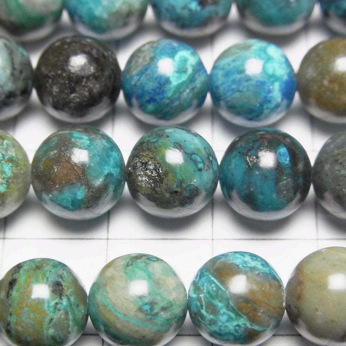 Chrysocolla AA++ Round 9mm 1/4 or 1strand beads (aprx.15inch/36cm)