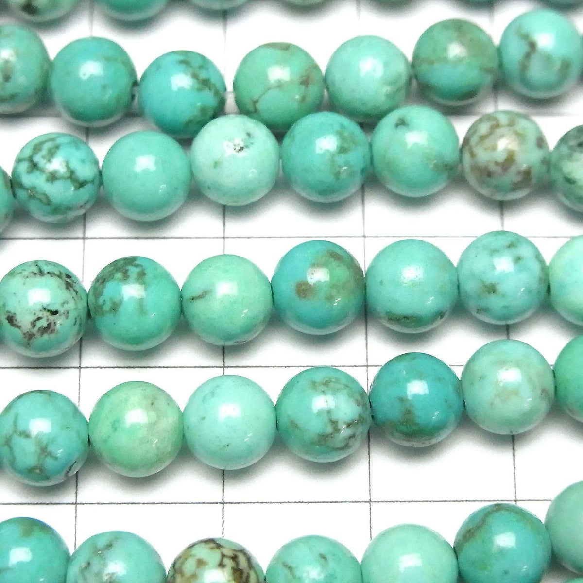 Magnesite Turquoise Round 6.5mm 1strand beads (aprx.15inch/36cm)