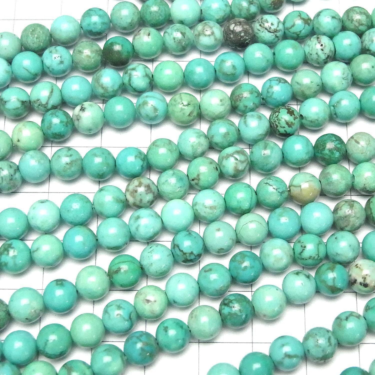Magnesite Turquoise Round 6.5mm 1strand beads (aprx.15inch/36cm)