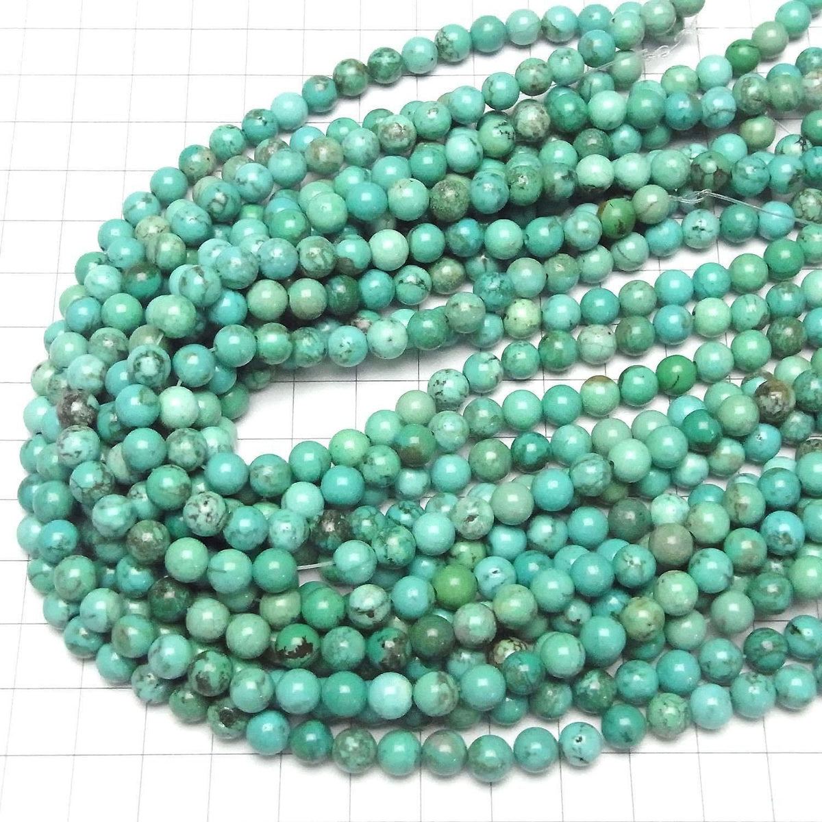 Magnesite Turquoise Round 6.5mm 1strand beads (aprx.15inch/36cm)