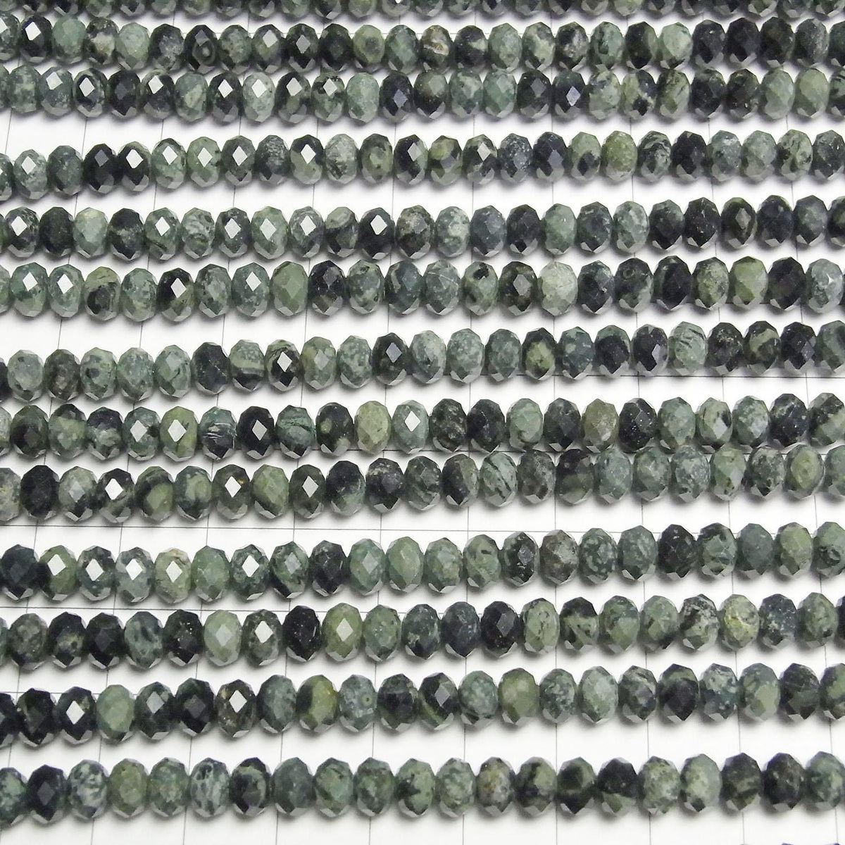 Kambaba Jasper Faceted Button Rondelle 6x6x4mm 1strand beads (aprx.15inch/36cm)High Quality!