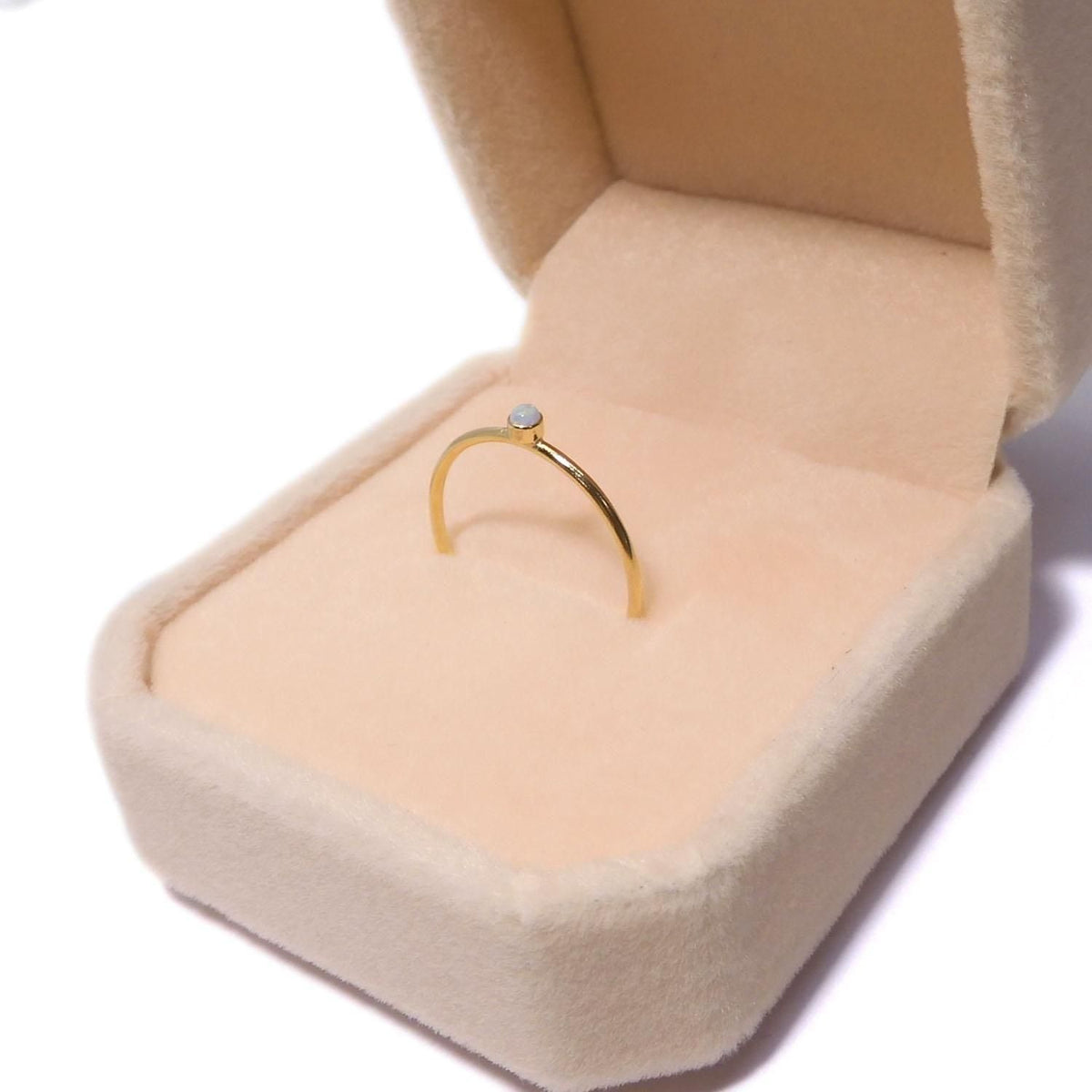 Jewelry case for rings [beige] 1 box
