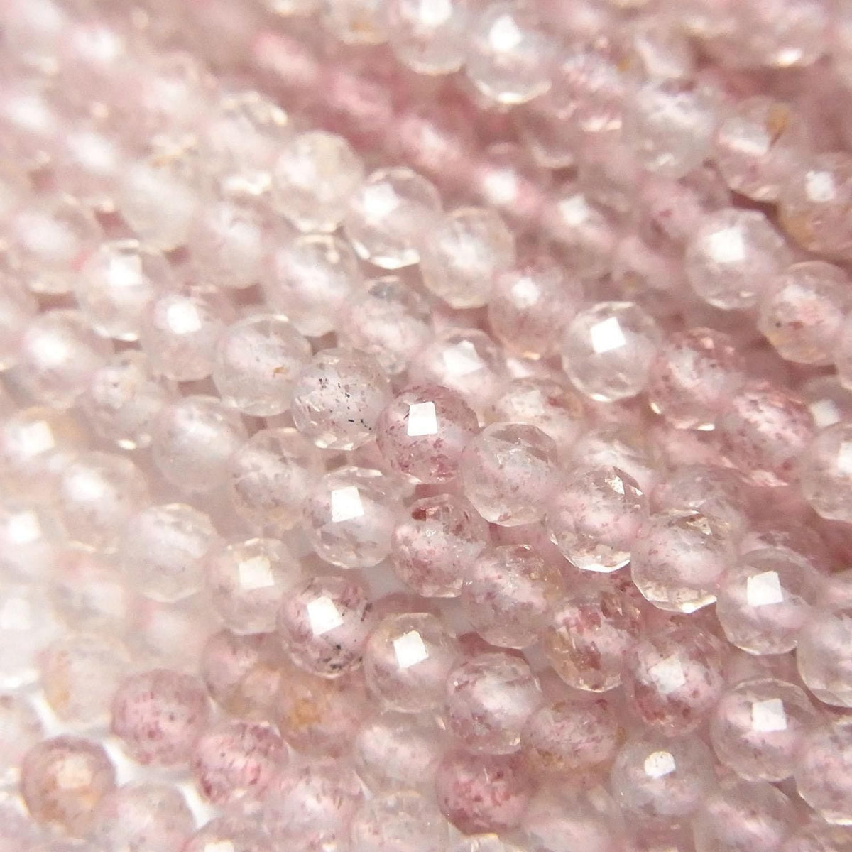 Pink Epidote AA++ Faceted Round 3mm 1strand beads (approx. 15 inches/36 cm) High Quality!