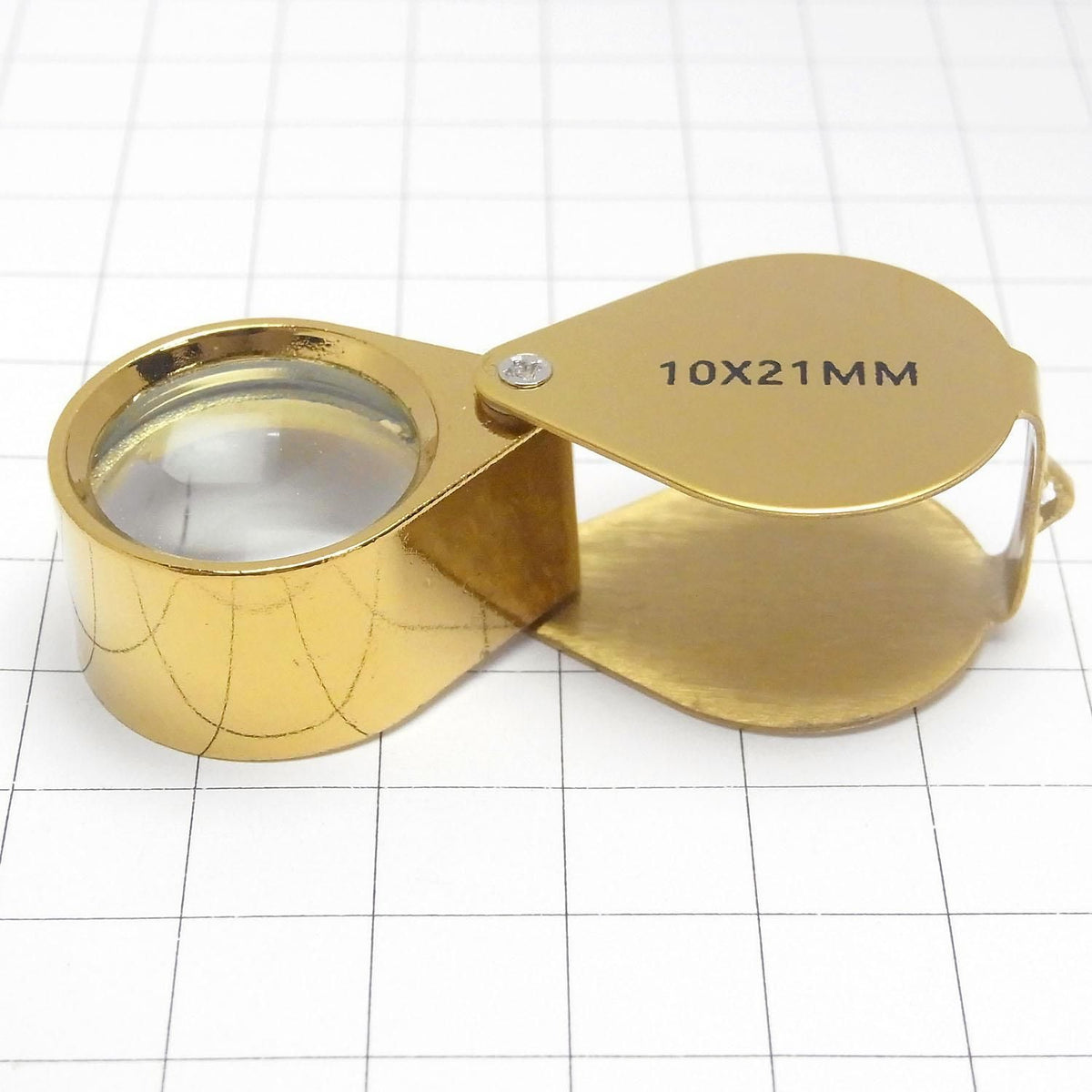 Jewelry Loupe (Magnifying Glass) 10x Magnification 10x21mm [Gold] 1pc