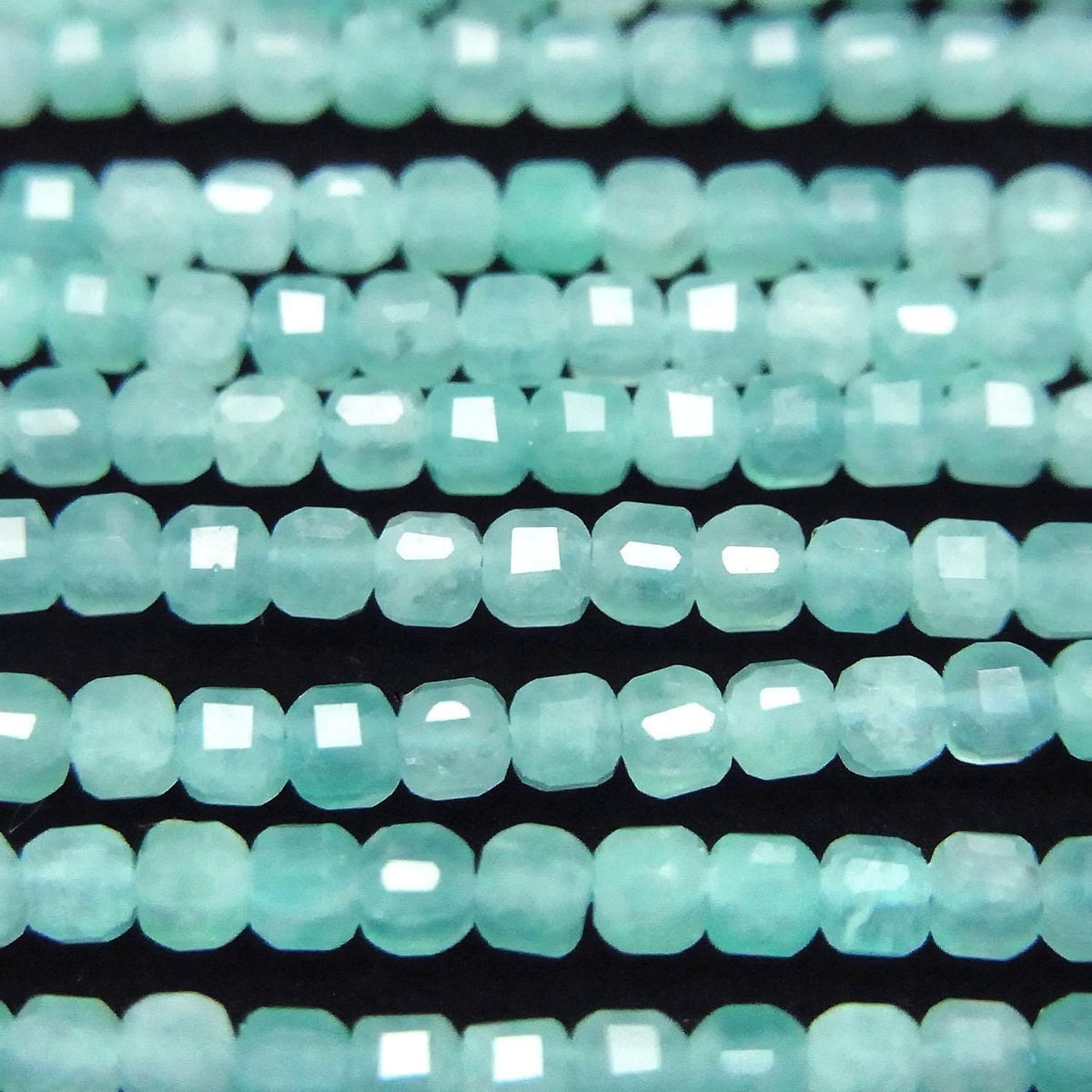 Amazonite Silica AA++ Cube Shape 2x2x2mm 1strand beads (approx. 15inch/36cm) High Quality!