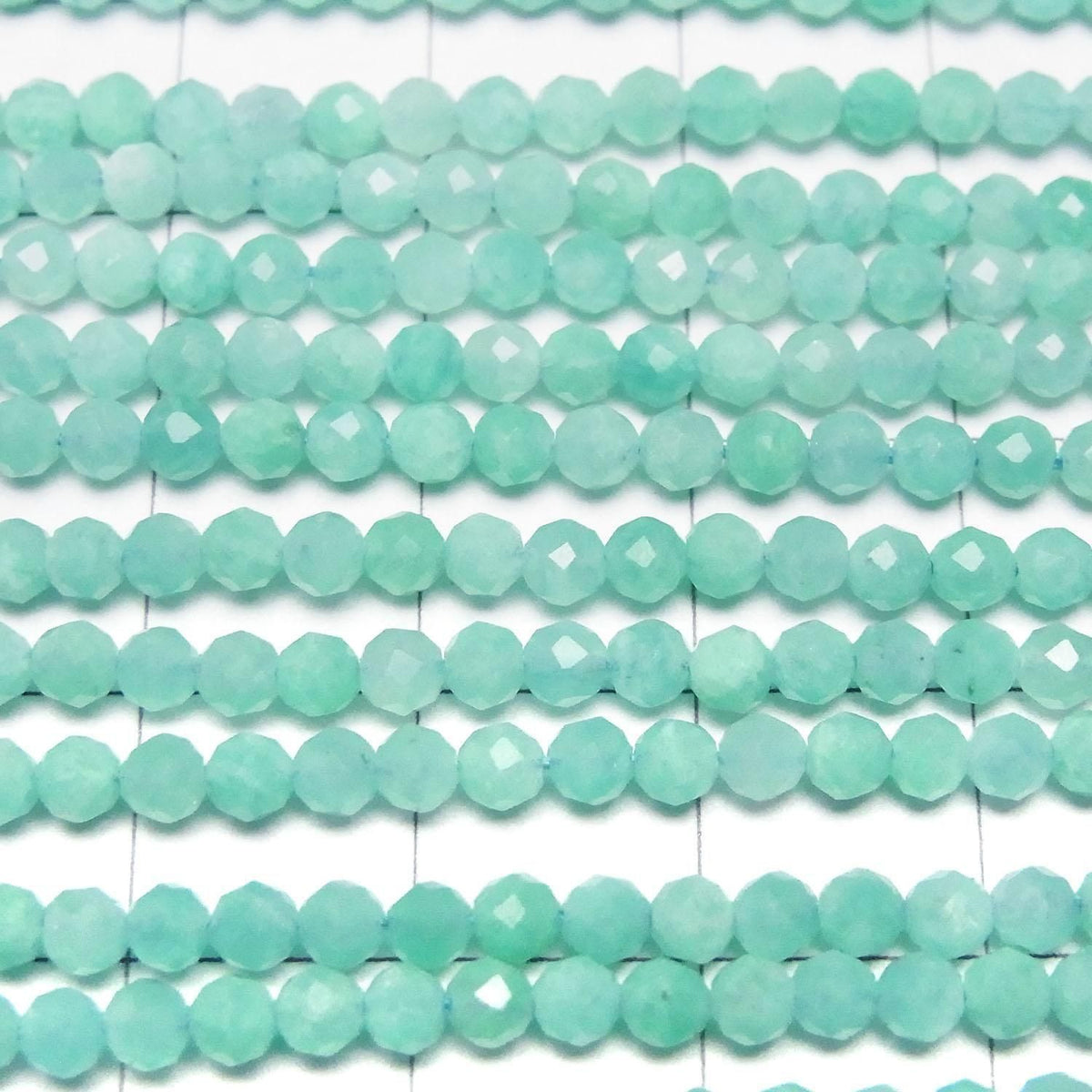 Amazonite AA Faceted Round 3mm 1strand beads (aprx.15inch/36cm)High Quality!