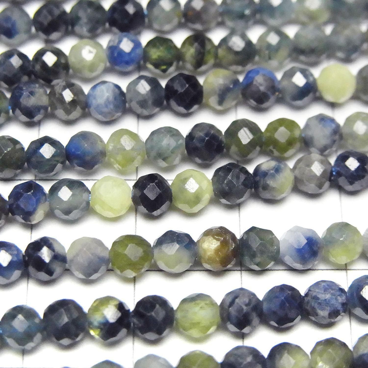 Australian Sapphire AA++ Faceted Round 4mm half or 1strand beads (approx. 15 inches/36 cm) High Quality!