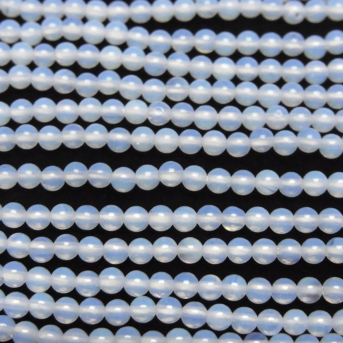 Synthetic Opal Round 2mm White 1strand beads (approx. 15 inches/36 cm)