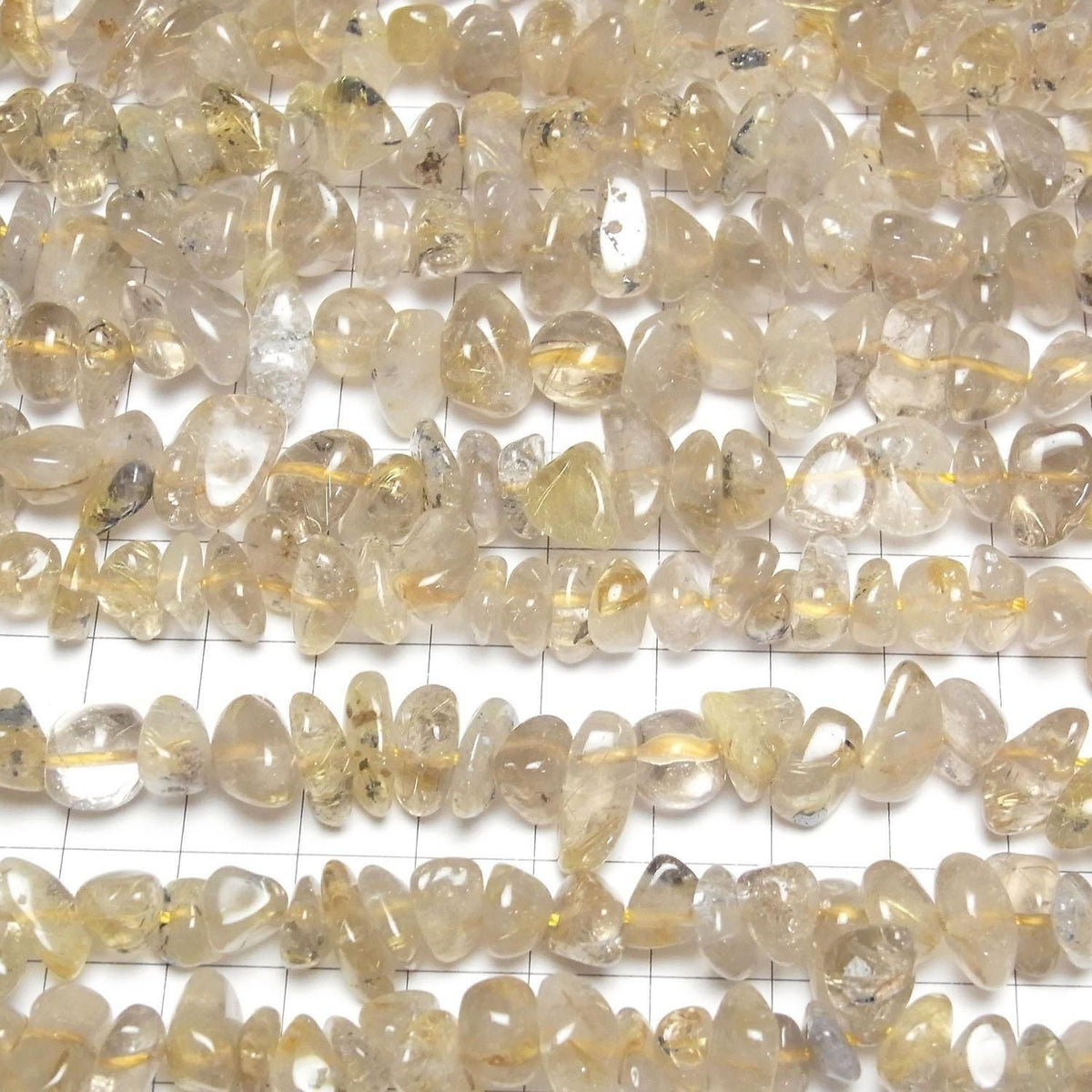 Rutilated Quartz AA Chips (Small Nugget ) 1strand beads (aprx.15inch/38cm)