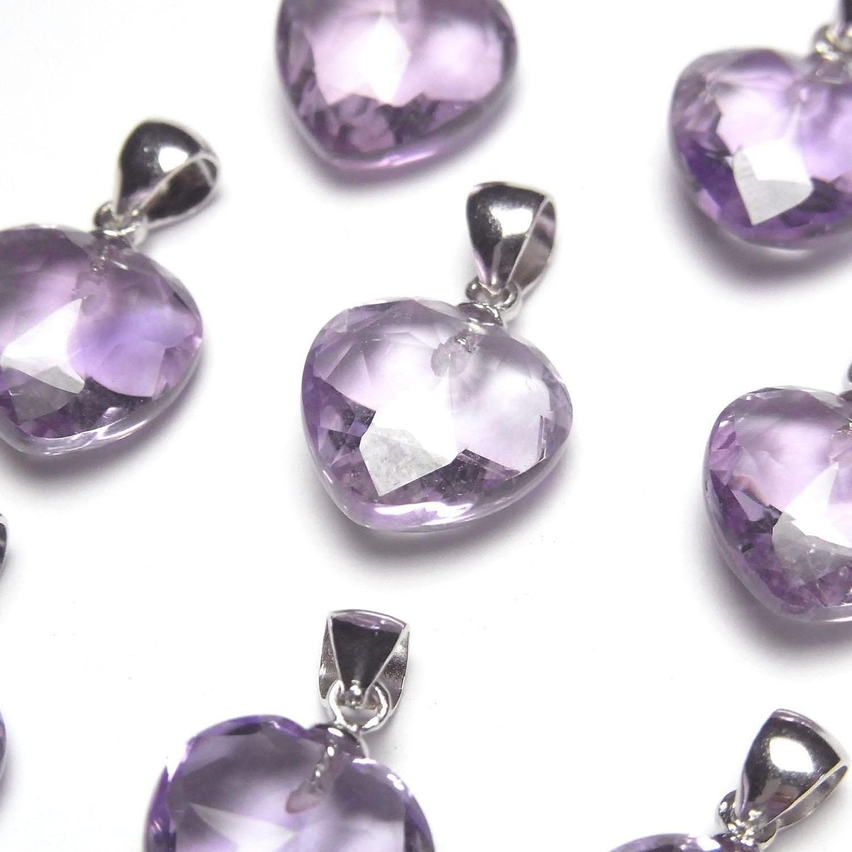 High Quality Amethyst AAA Heart cut 12x12mm Pendant Silver925 1pc