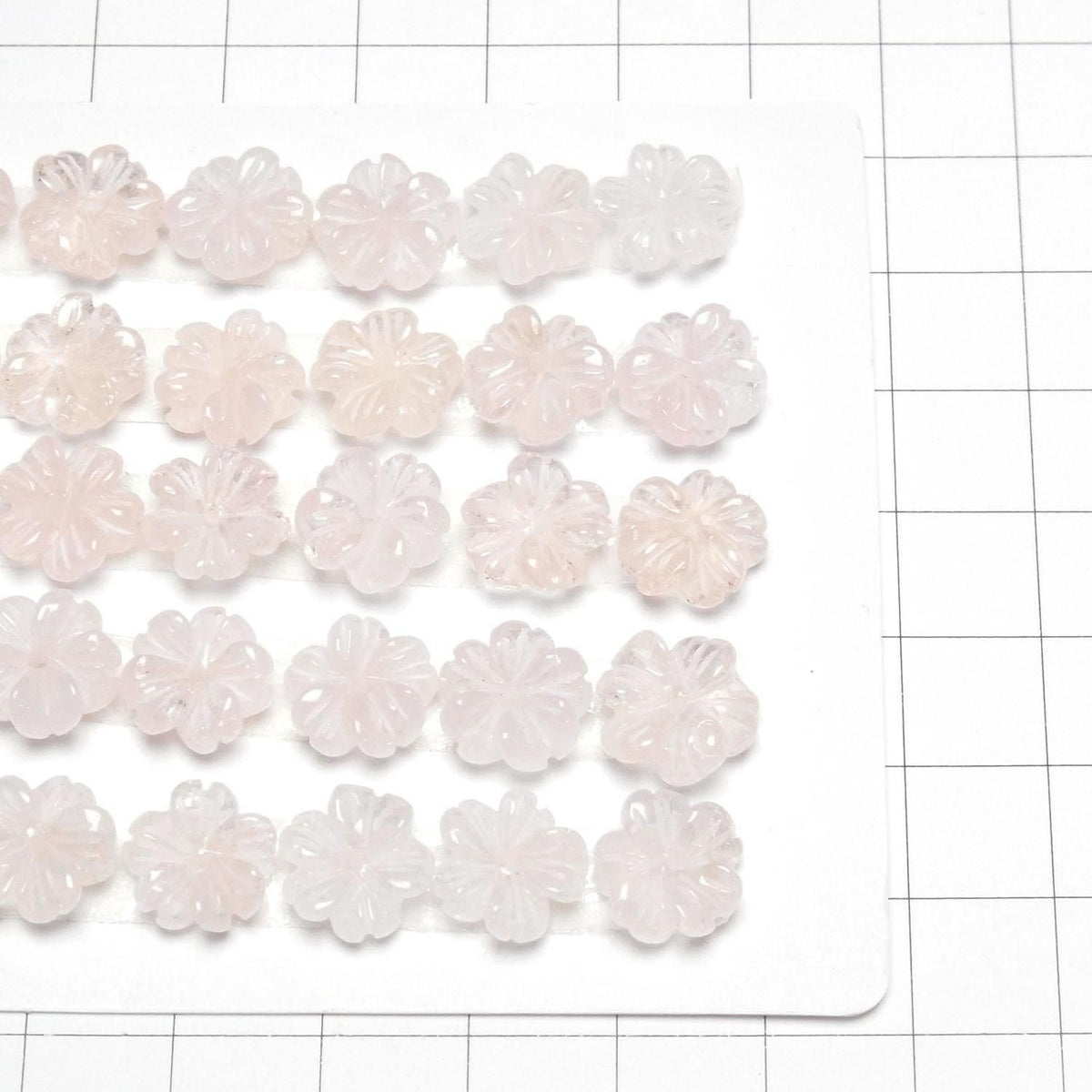 Morganite AA++ Flower 10mm Center Hole 1pc