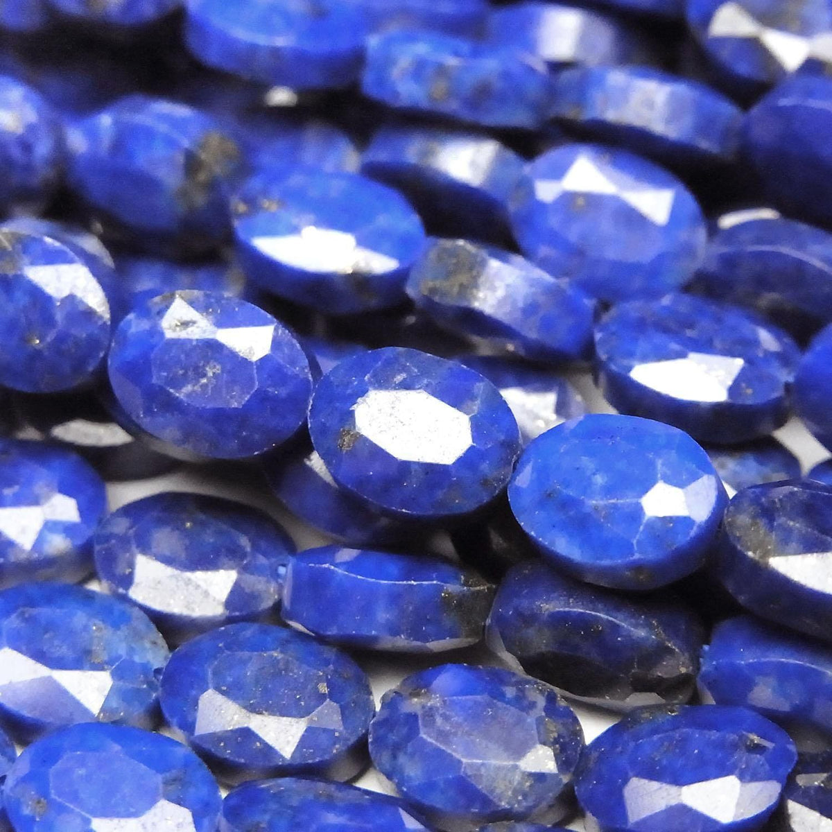 High Quality Lapislazuli AAA- Faceted Oval 8x6mm half or 1strand beads (aprx.14inch/35cm)High Quality!