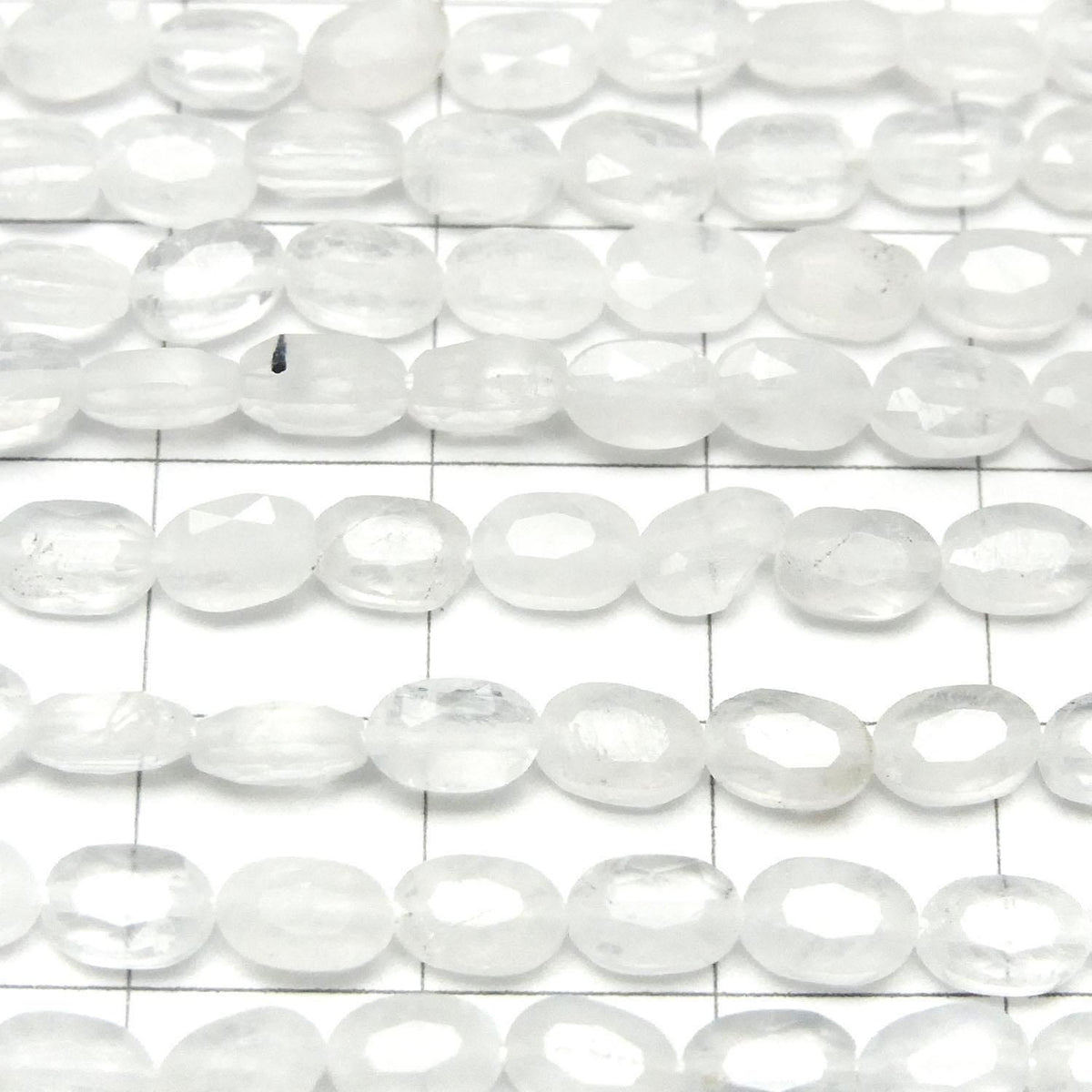 Royal Blue Moonstone AA+ Faceted Oval 6x4mm half or 1strand beads (approx. 14inch/34cm) High Quality!