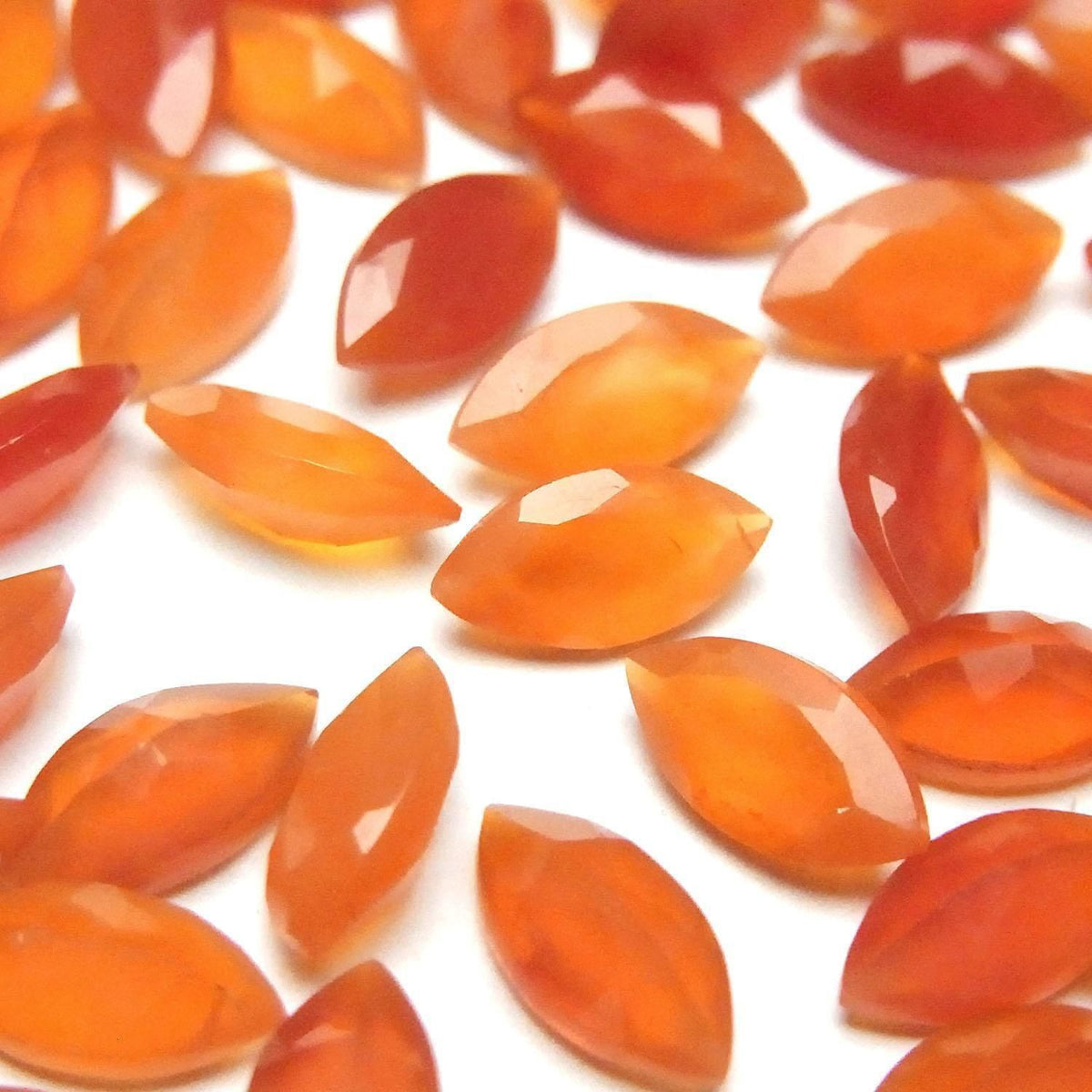 High Quality Carnelian AAA Loose stone Marquise Faceted 10x5mm 3pcs