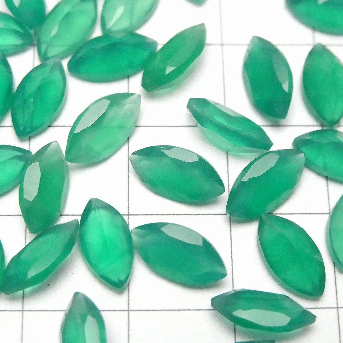 High Quality Green Onyx AAA Loose stone Marquise Faceted 10x5mm 5pcs