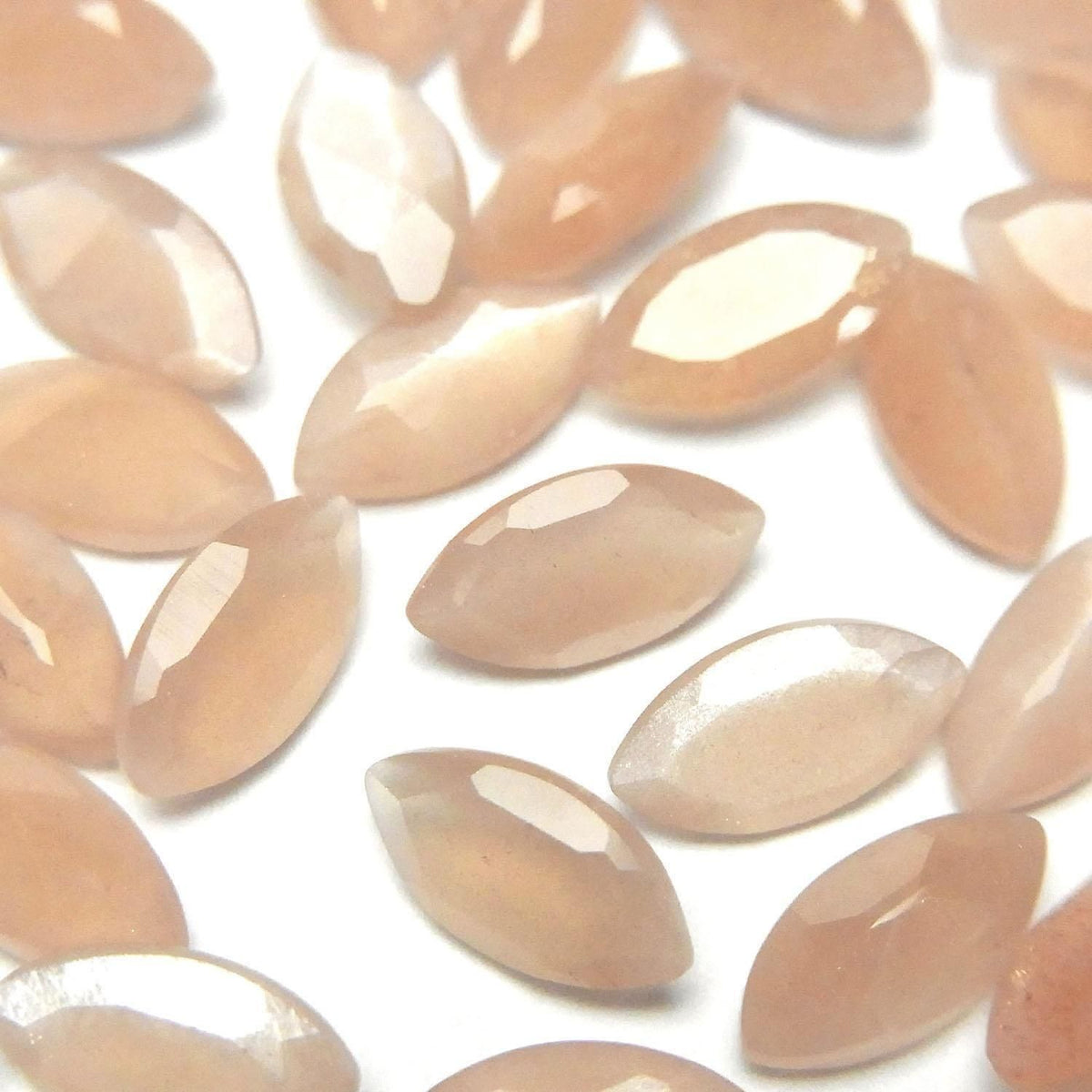 High Quality Peach Moonstone AAA Loose stone Marquise Faceted 10x5mm 3pcs