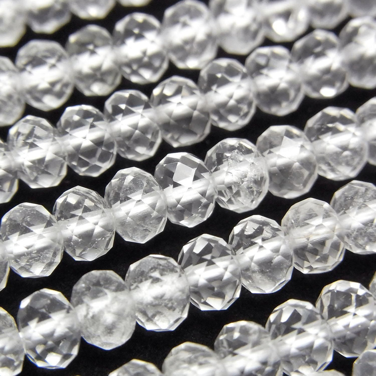 Crystal AAA- Faceted Button Rondelle 5x5x3.5mm half or 1strand beads (approx. 15inch/36cm) High Quality!