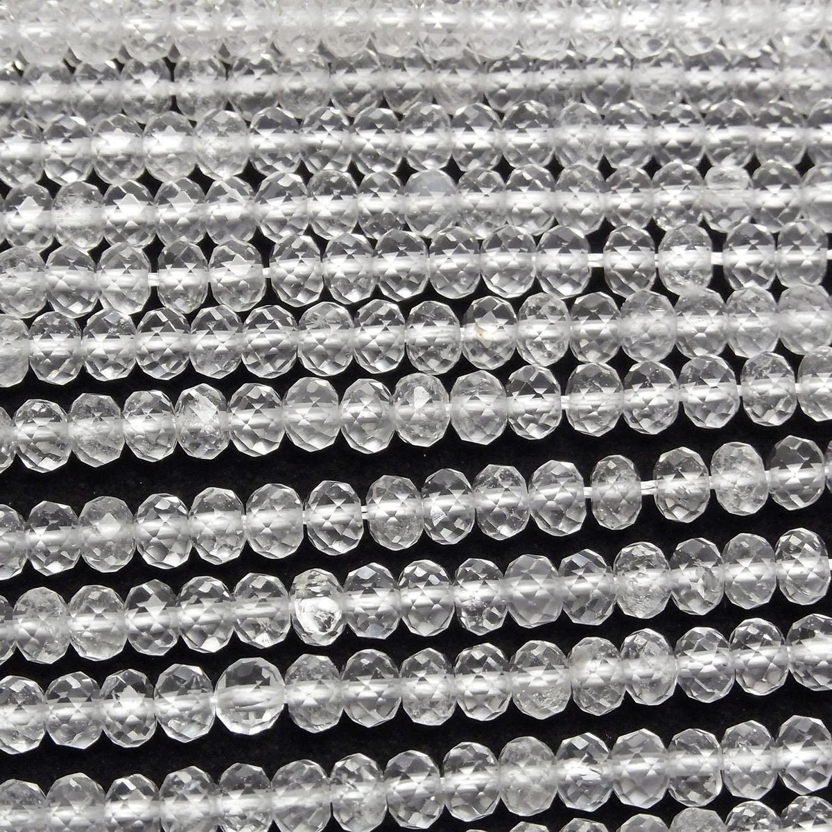 Crystal AAA- Faceted Button Rondelle 5x5x3.5mm half or 1strand beads (approx. 15inch/36cm) High Quality!