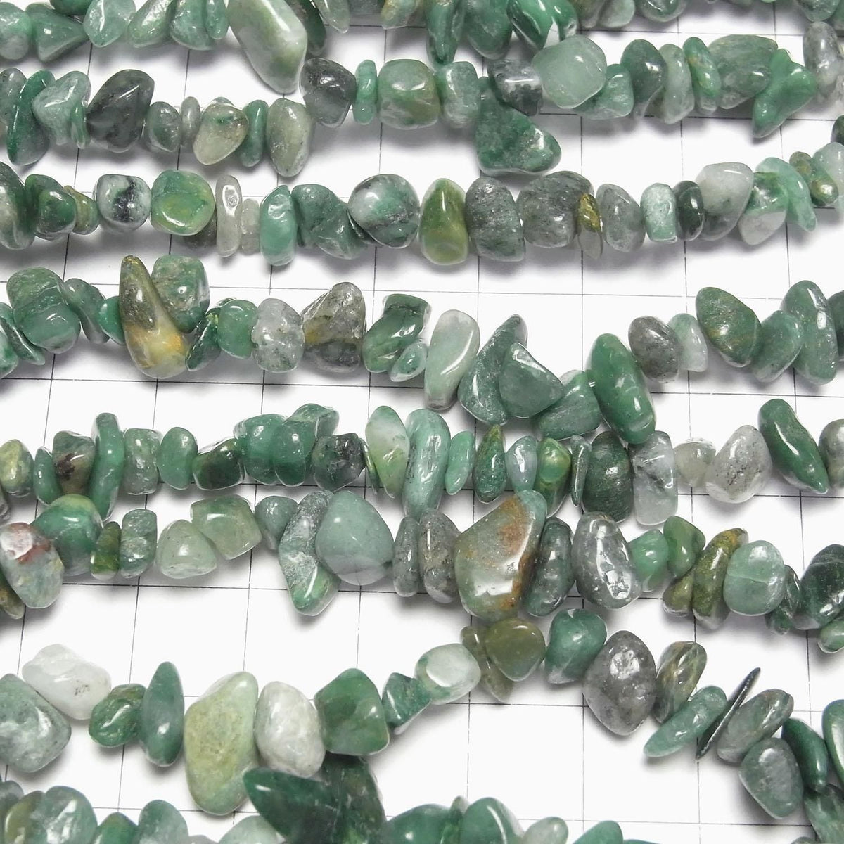 Green Quartz Chips (Small Nugget) 1strand beads (approx. 30 inches/74 cm)