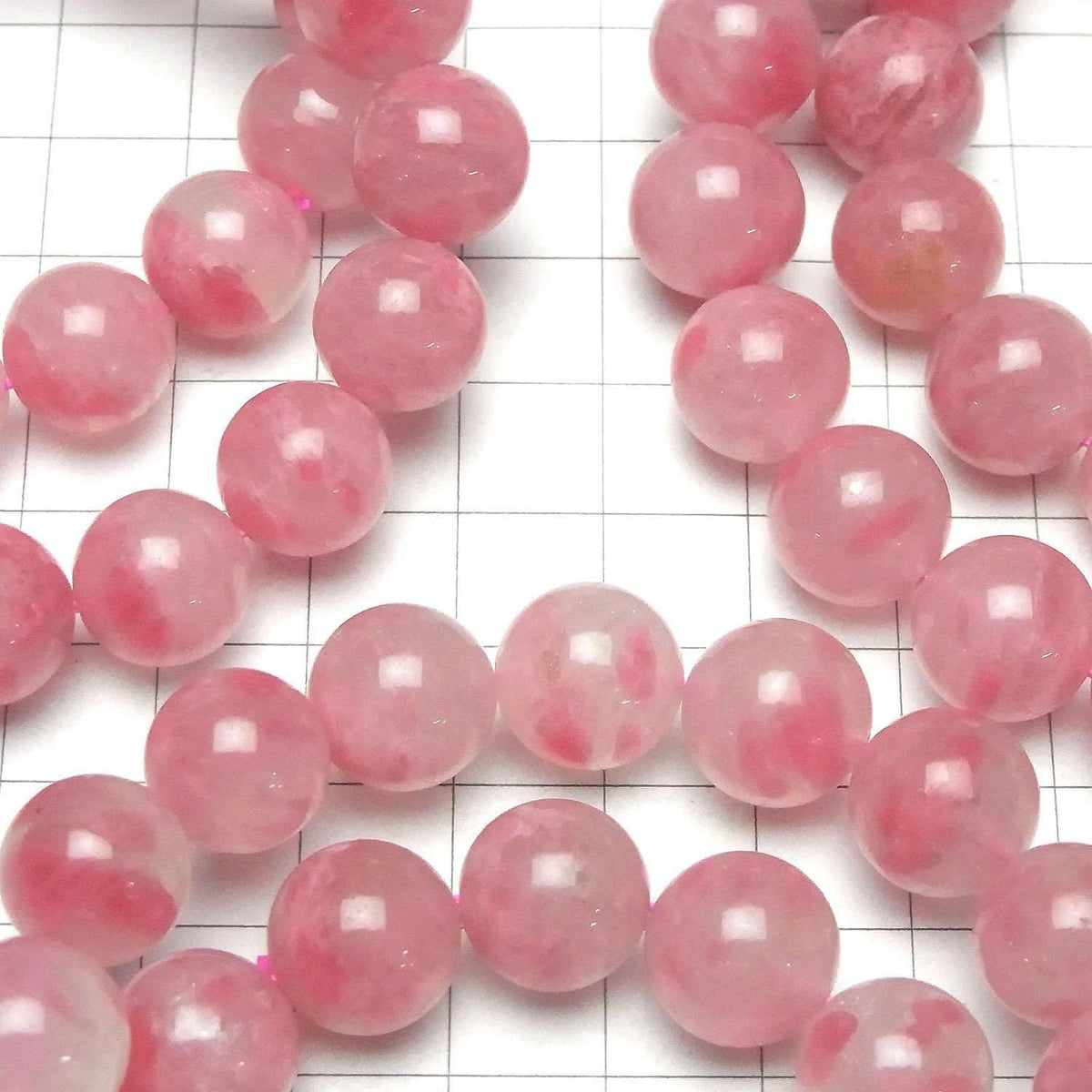Rhodonite Silica AA++ Round 12mm 1strand beads (Bracelet)
