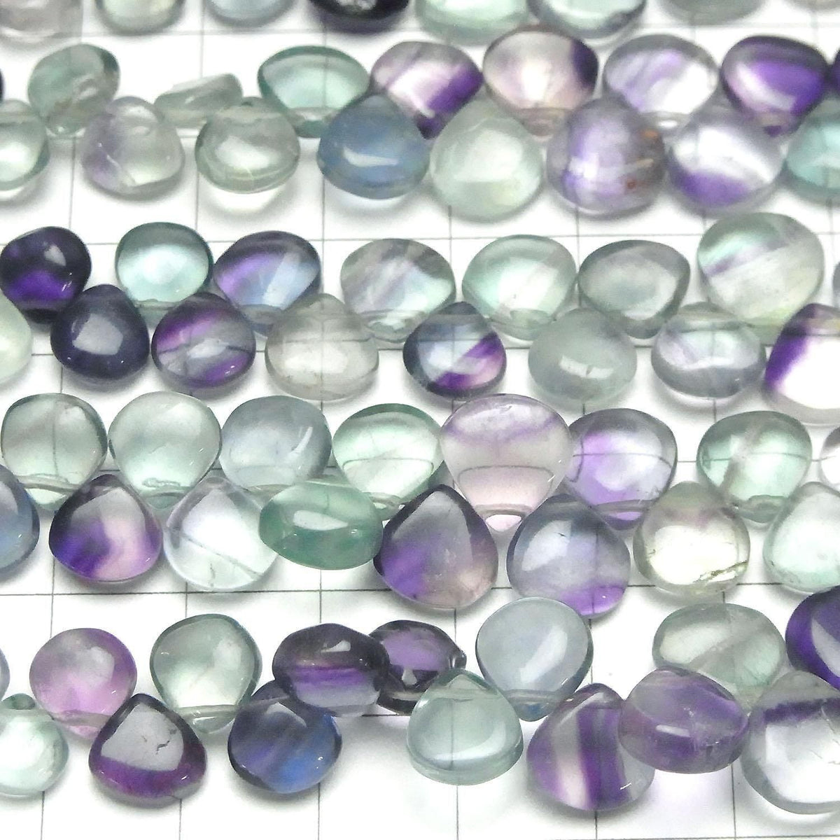 Multicolor Fluorite AA+ Chestnut (Smooth) 1strand beads (approx. 7 inches/18 cm)