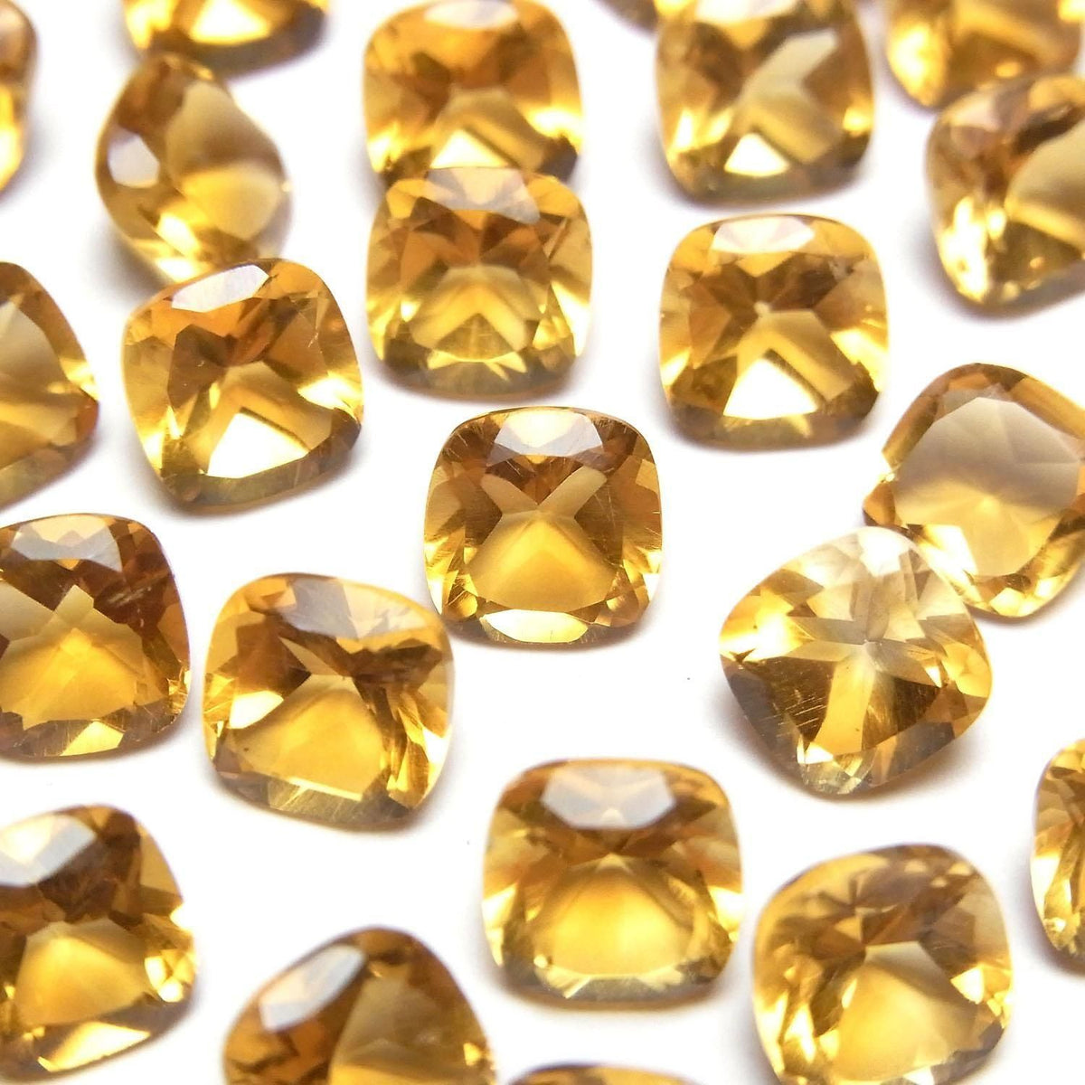 High Quality Madeira Citrine AAA- Loose stone Square Faceted 6x6mm 3pcs