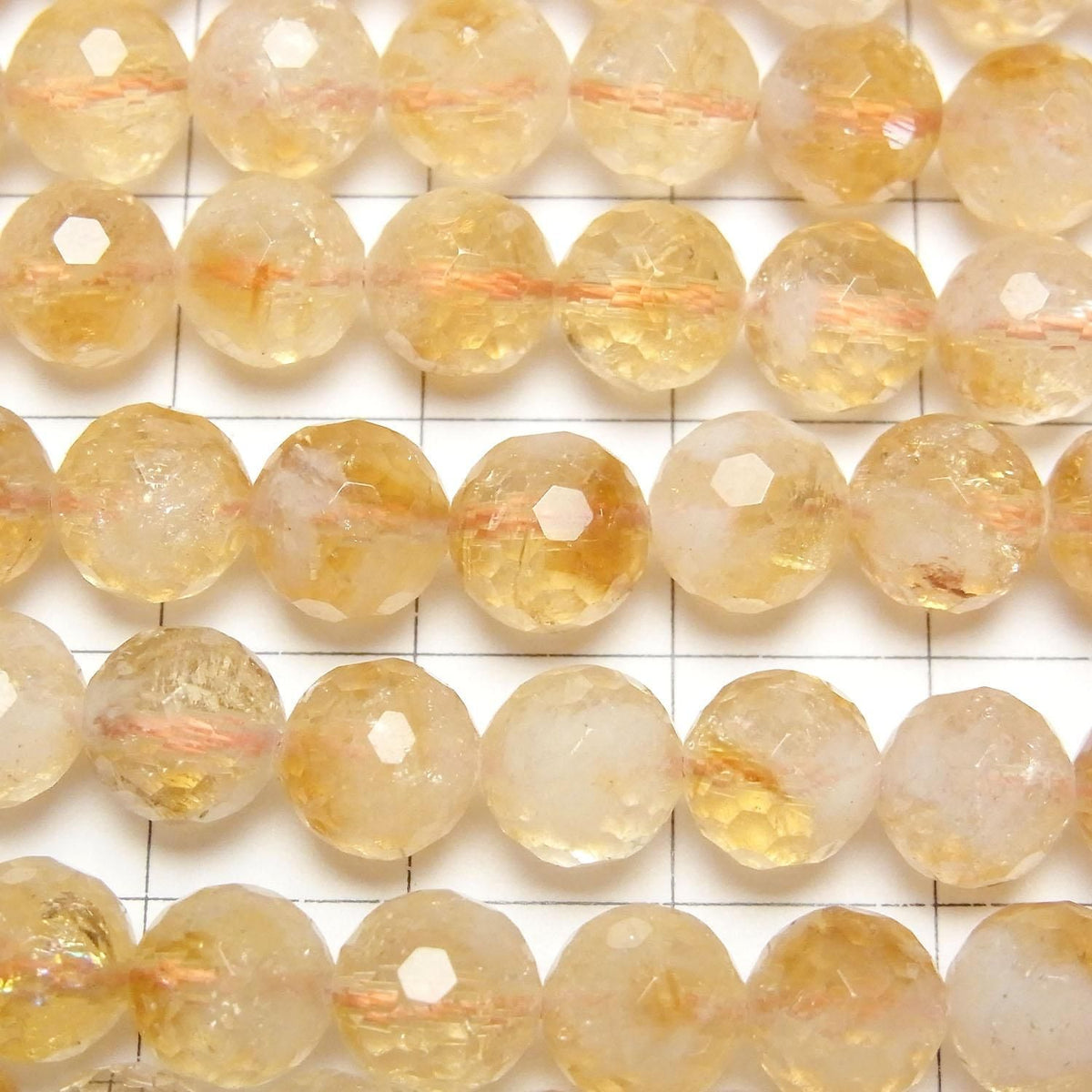 Bi-color Citrine AA++ 128Faceted Round 8mm half or 1strand beads (aprx.15inch/36cm)High Quality!