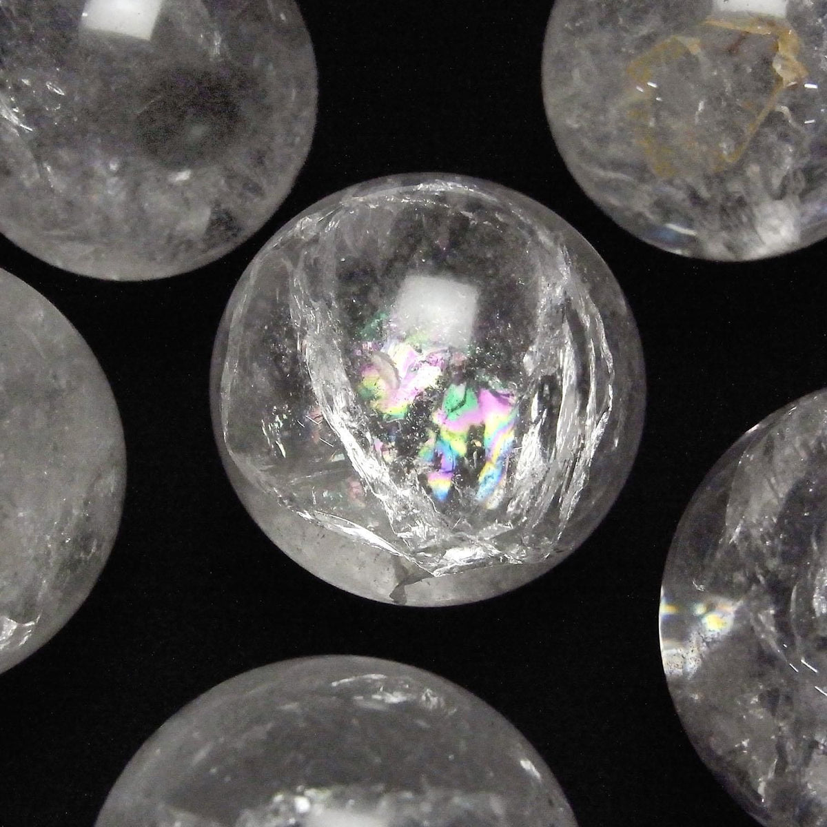 Iris Quartz (Rainbow Quartz) AA Sphere, Round 35mm-38mm 1pc