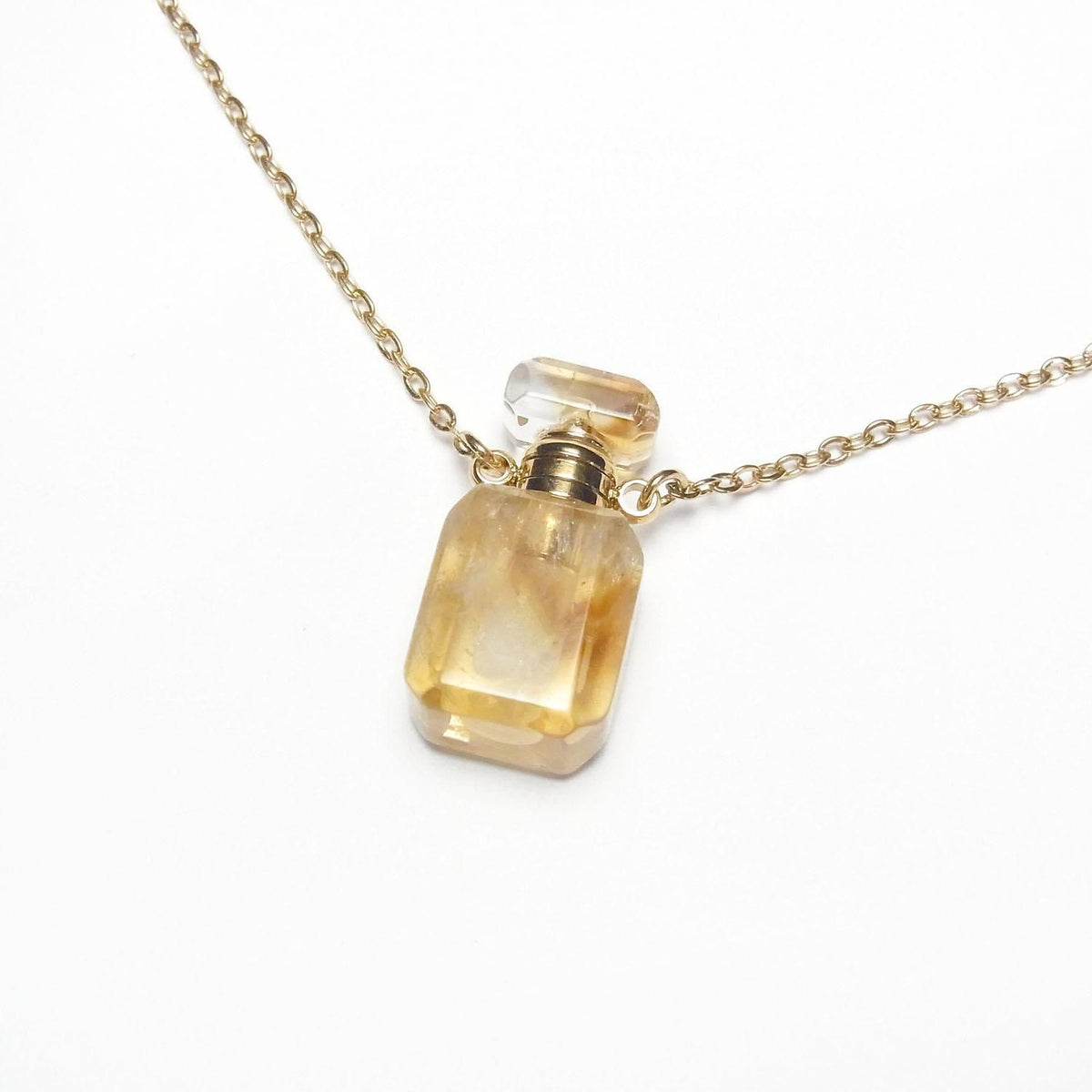 Phantom Citrine AAA Bottle Necklace Rectangle 20x10mm 1strand beads (approx. 20inch/50cm)