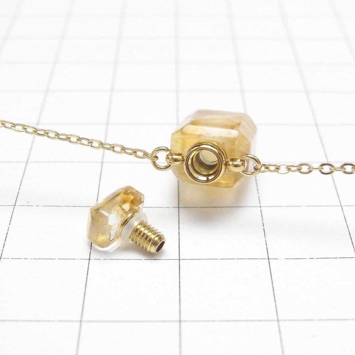 Phantom Citrine AAA Bottle Necklace Rectangle 20x10mm 1strand beads (approx. 20inch/50cm)