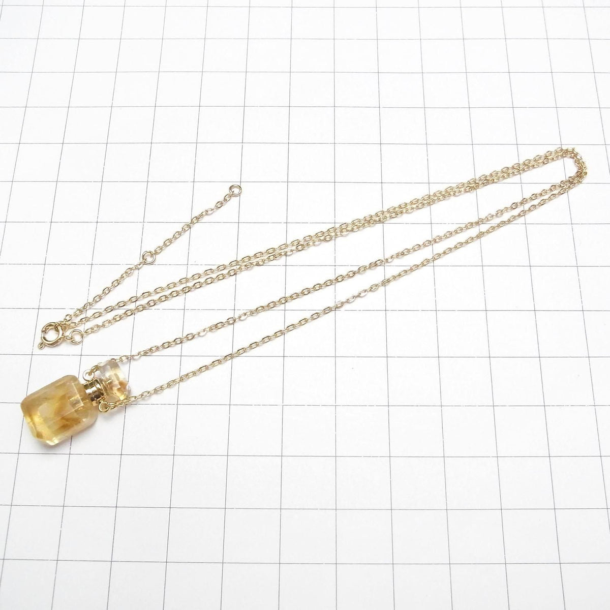 Phantom Citrine AAA Bottle Necklace Rectangle 20x10mm 1strand beads (approx. 20inch/50cm)