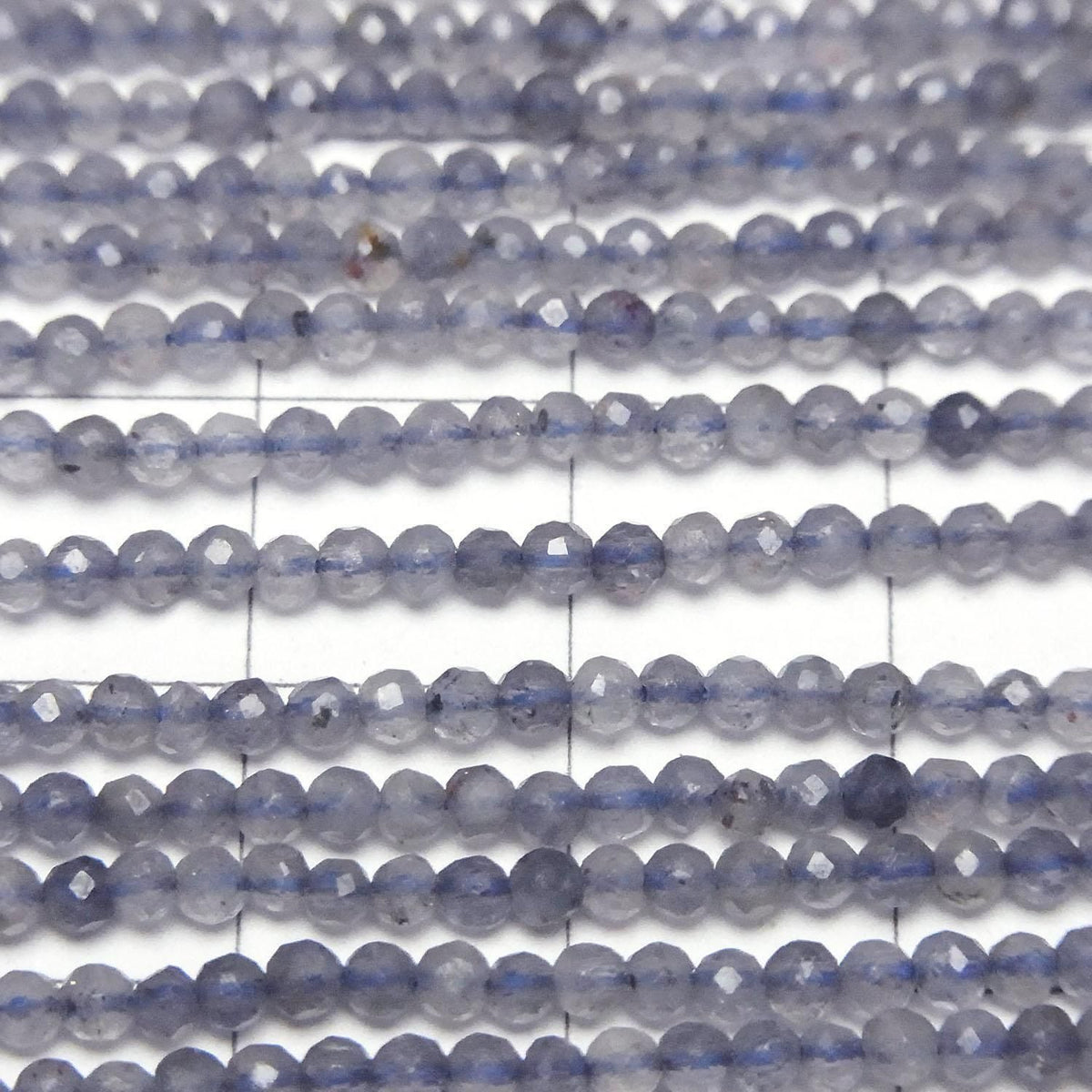 Iolite AA+ Faceted Round 2mm 1strand beads (aprx.15inch/36cm)High Quality!
