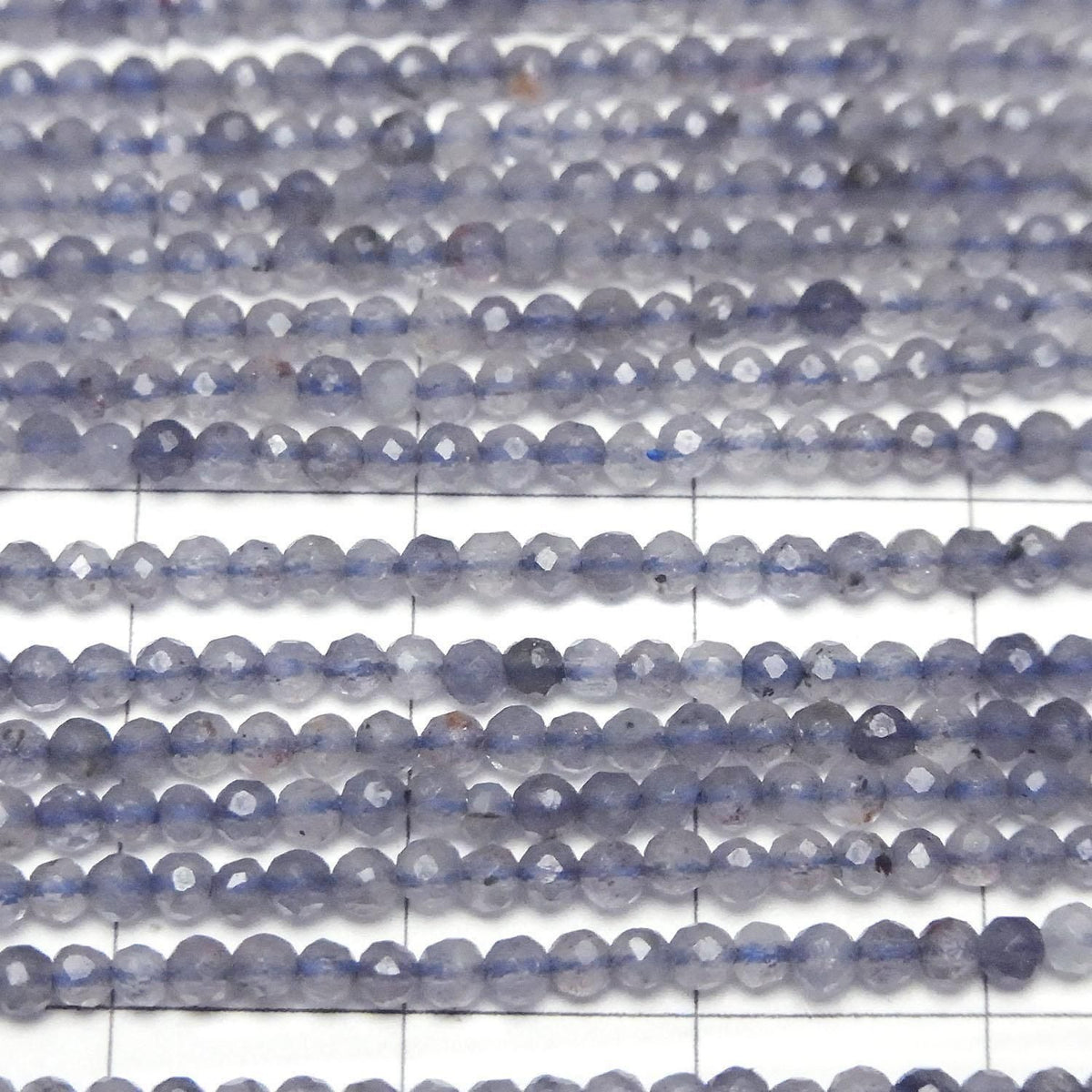 Iolite AA+ Faceted Round 2mm 1strand beads (aprx.15inch/36cm)High Quality!
