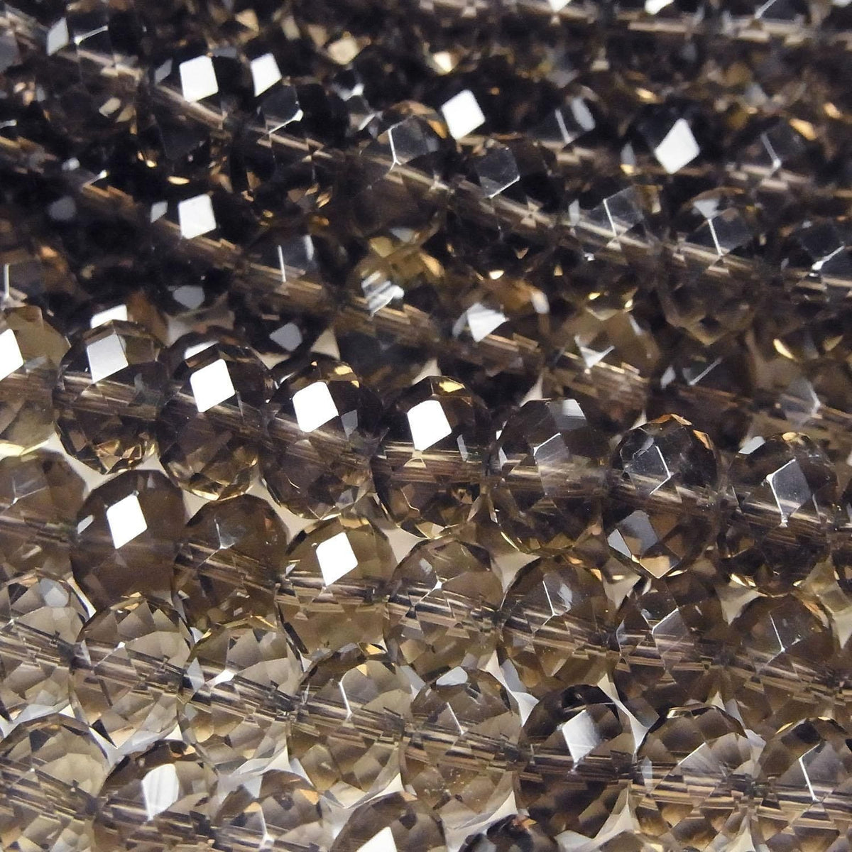 High Quality Smoky Quartz AAA Faceted Button Rondelle 8x8x6mm half or 1strand beads (aprx.15inch/37cm)High Quality!