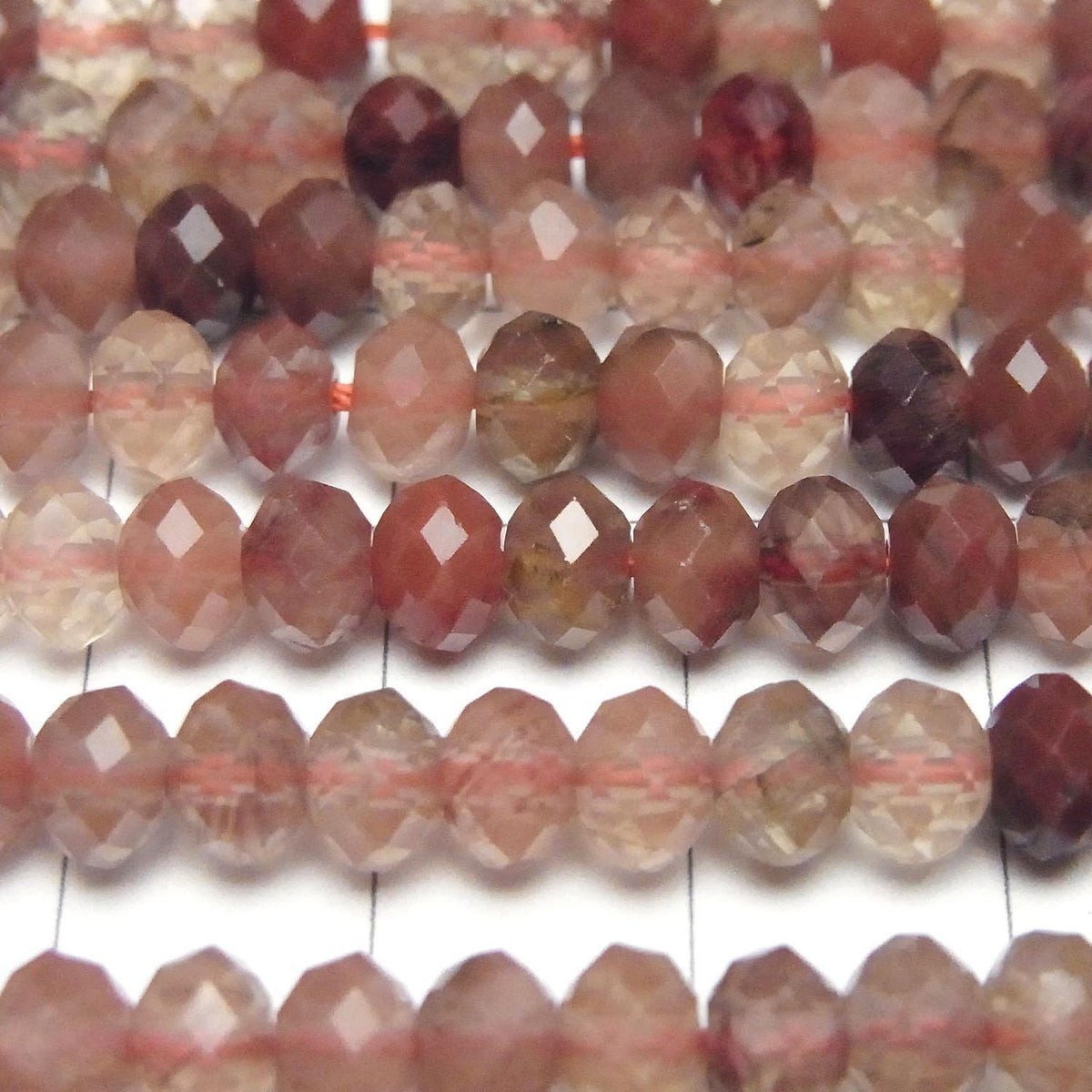 Andesine AA++ Faceted Button Rondelle 6x6x4mm half or 1strand beads (aprx.15inch/36cm)High Quality!