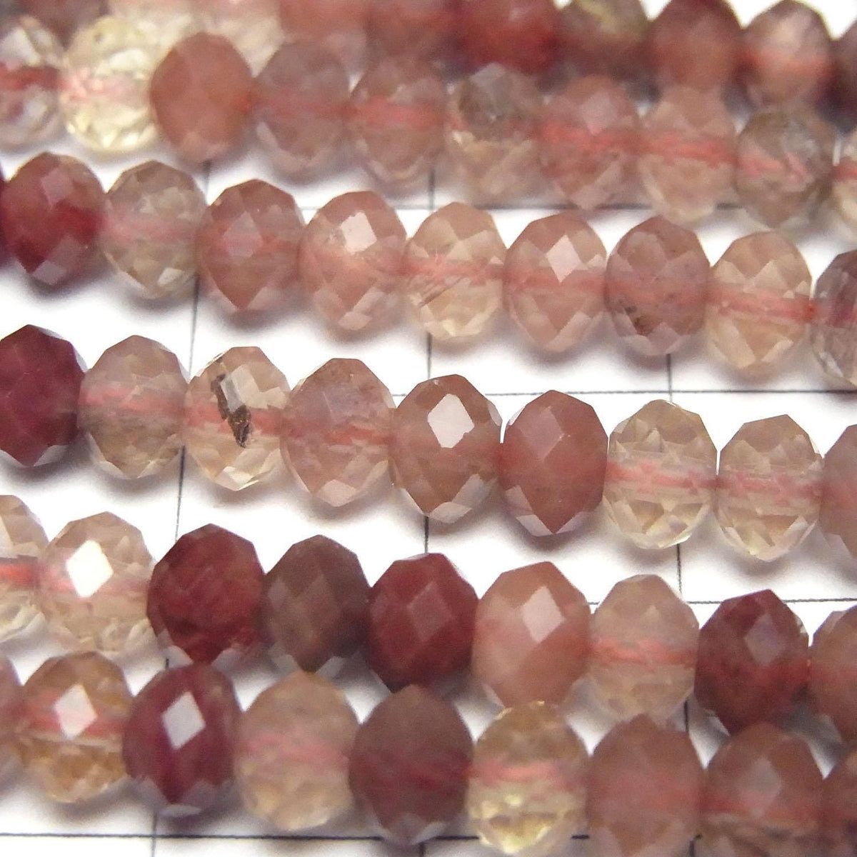 Andesine AA++ Faceted Button Rondelle 6x6x4mm half or 1strand beads (aprx.15inch/36cm)High Quality!