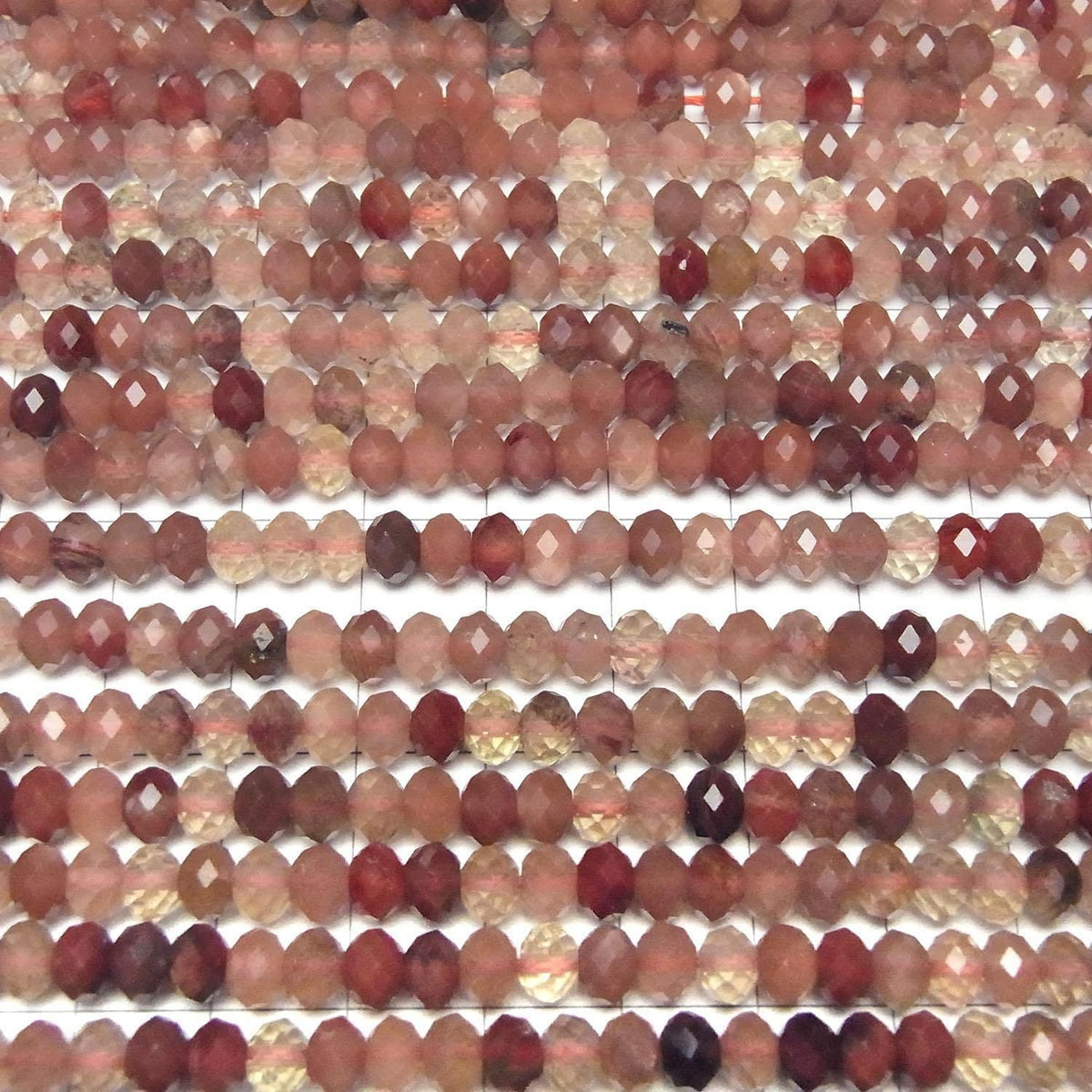 Andesine AA++ Faceted Button Rondelle 6x6x4mm half or 1strand beads (aprx.15inch/36cm)High Quality!
