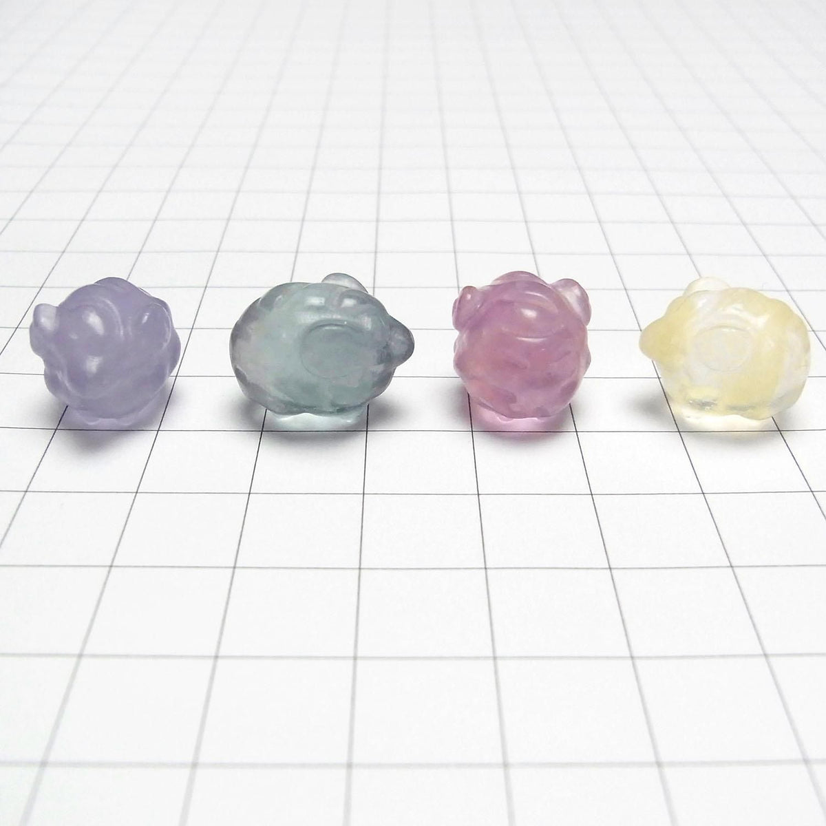 Multicolor Fluorite AAA- Sheep motif 14x17mm [Undrilled] No.2 5pcs