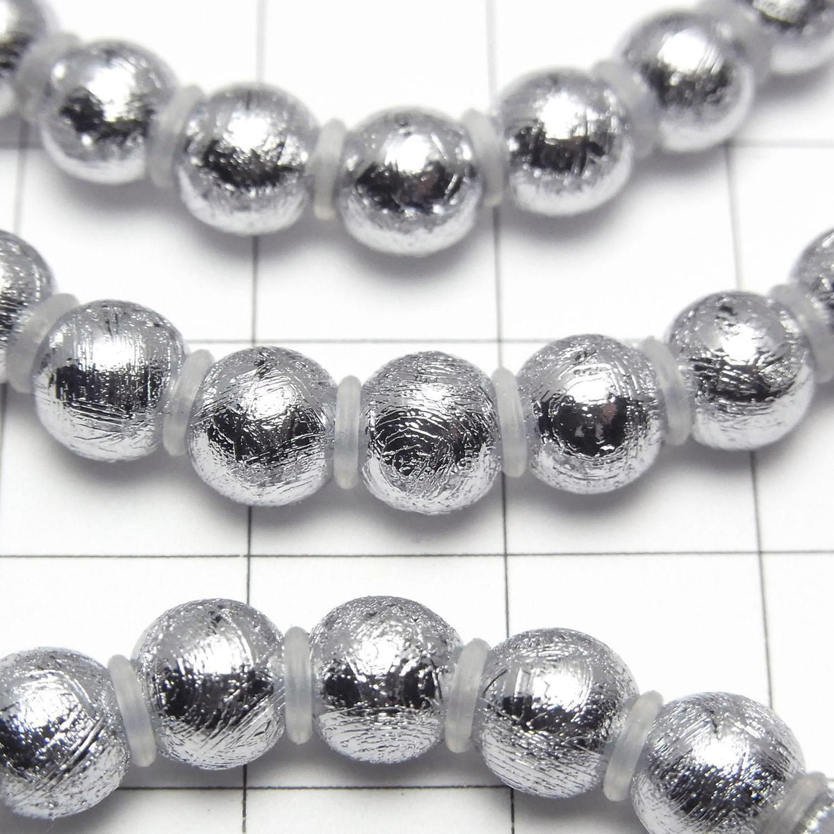 Meteorite (Muonionalusta ) Round 6.5mm 1strand beads (Bracelet)