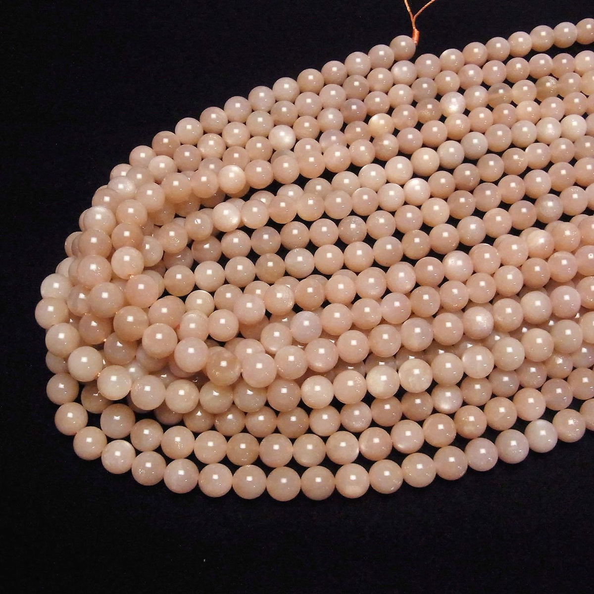 Orange Moonstone AAA- Round 8mm half or 1strand beads (approx. 15 inches/36 cm)