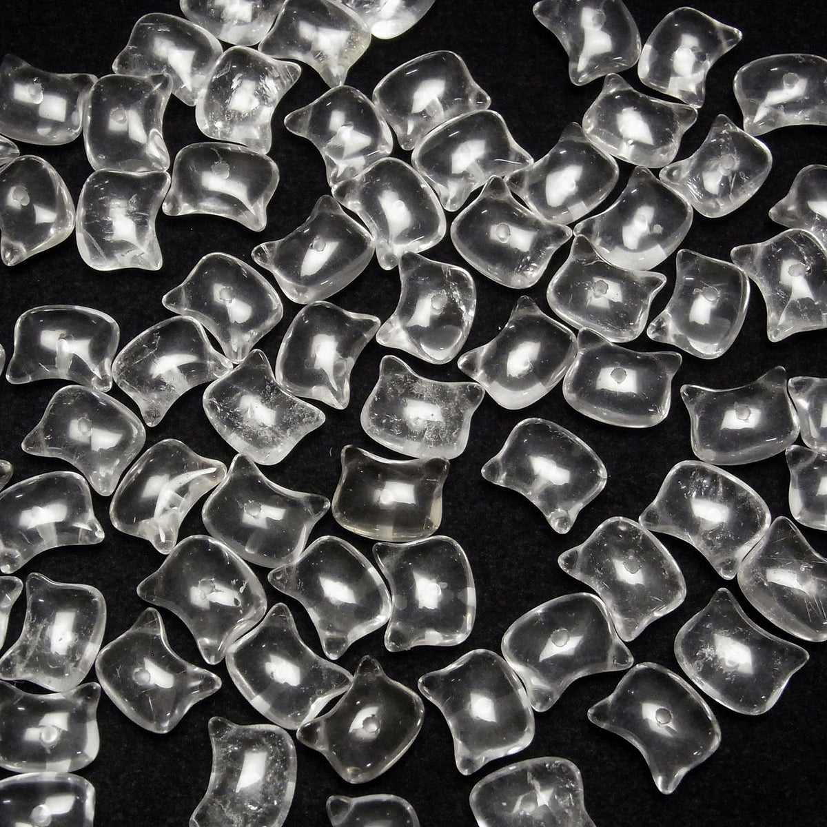 Kristall AA Katzenmotiv 10x12mm [Halbohrung (Rückseite)] 2 Stück