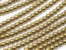 Hematite Round 3mm gold coating 1strand beads (aprx.15inch / 38cm)